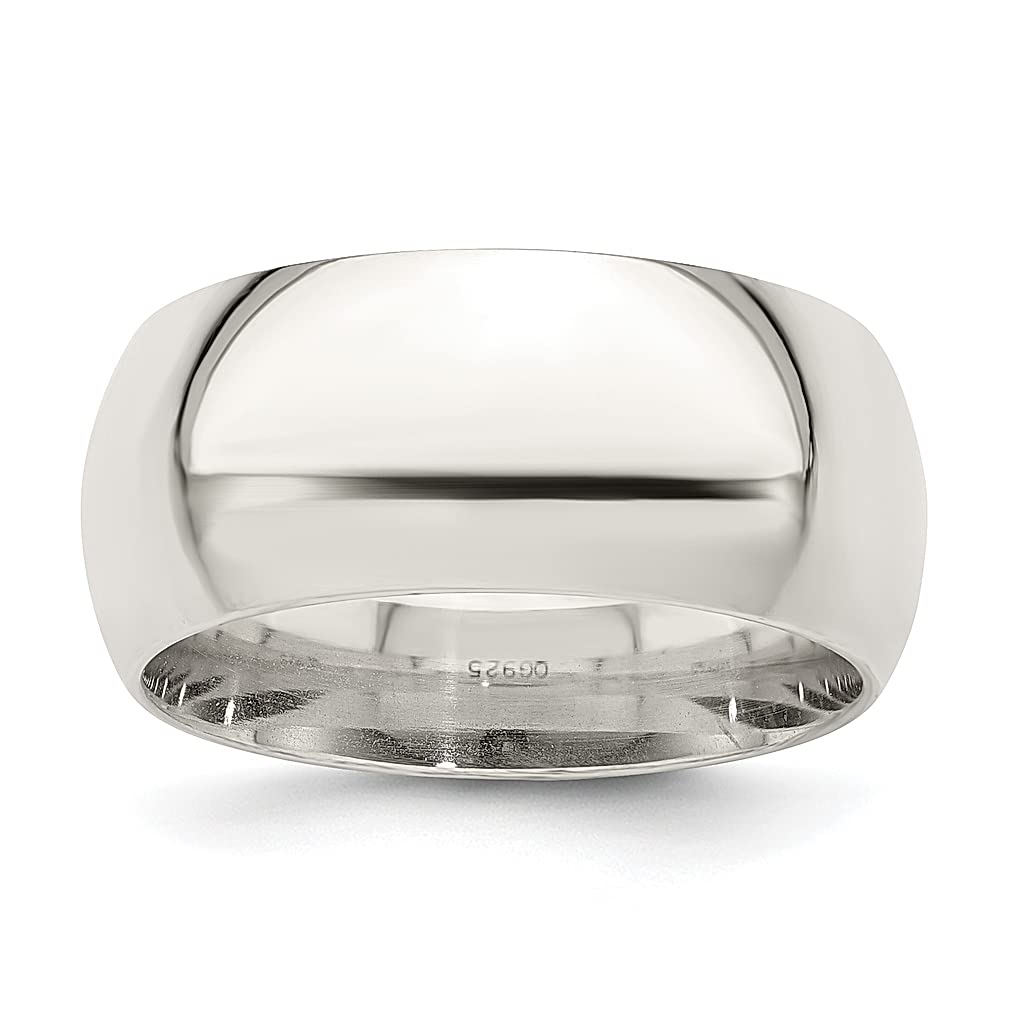 925 Sterling Silver 9mm Comfort Fit Wedding Band Ring - Size 11.5 Classic Domed Fine Jewelry for Women | Elegant Gift for Her, Anniversary, Engagement & Everyday Wear