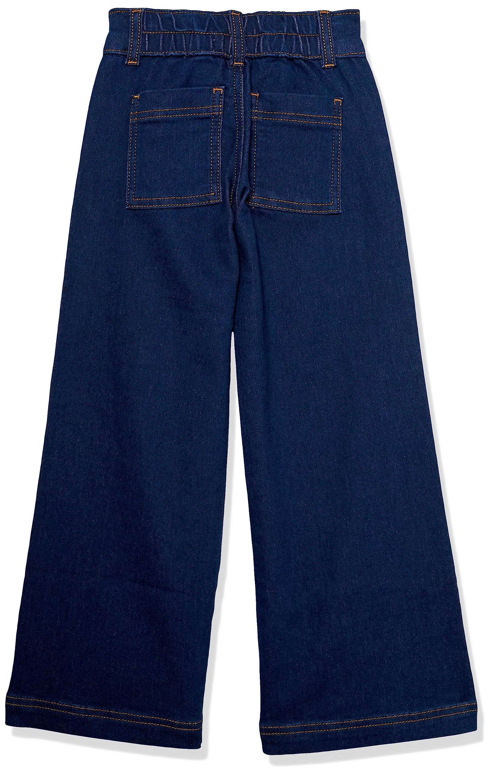 Amazon Essentials Girls and Toddlers' Wide Leg Jeans - Comfortable Stretch Denim Pants for Playtime, School & Everyday Wear