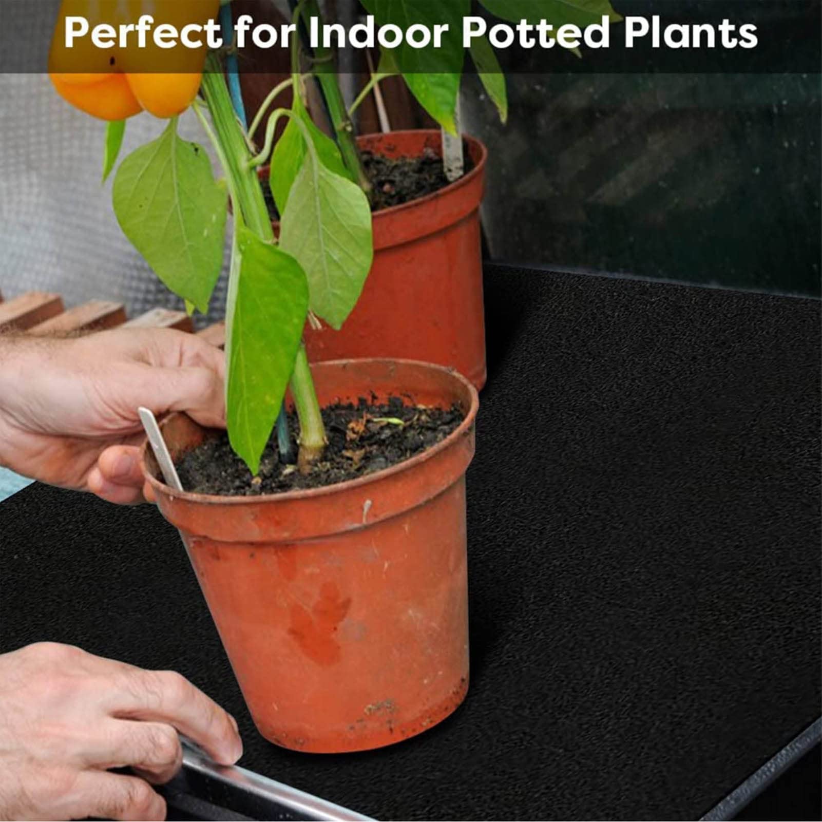 2-Pack Automatic Plant Watering System with Capillary Mat - Self-Watering Mats for Indoor Plants | Perfect for Vacation Care, Herb Gardens & Houseplant Maintenance