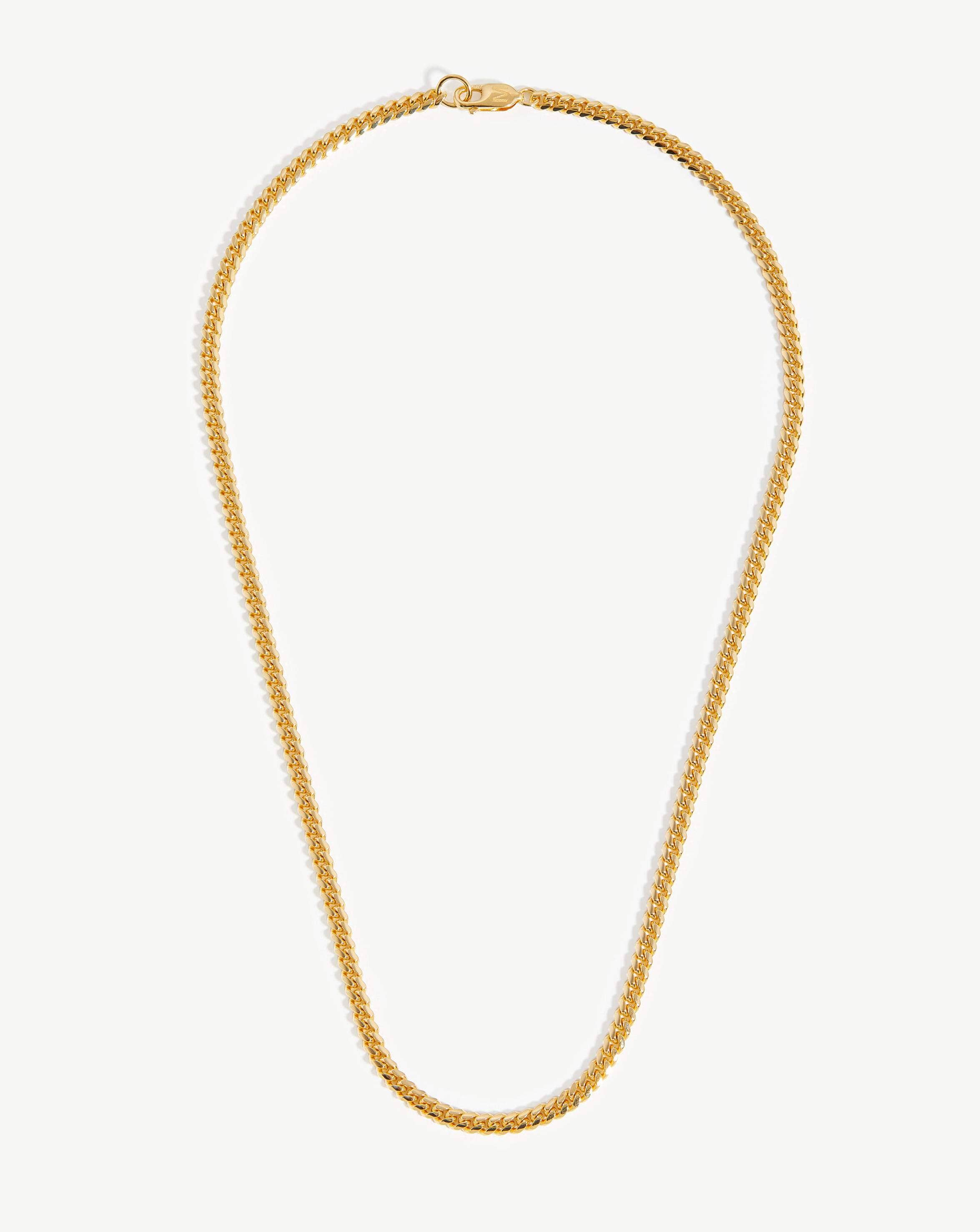 Men's Round Curb Chain Necklace - 14K Gold Plated Stainless Steel Hip Hop Jewelry for Men - Perfect for Casual Wear, Parties & Gifts