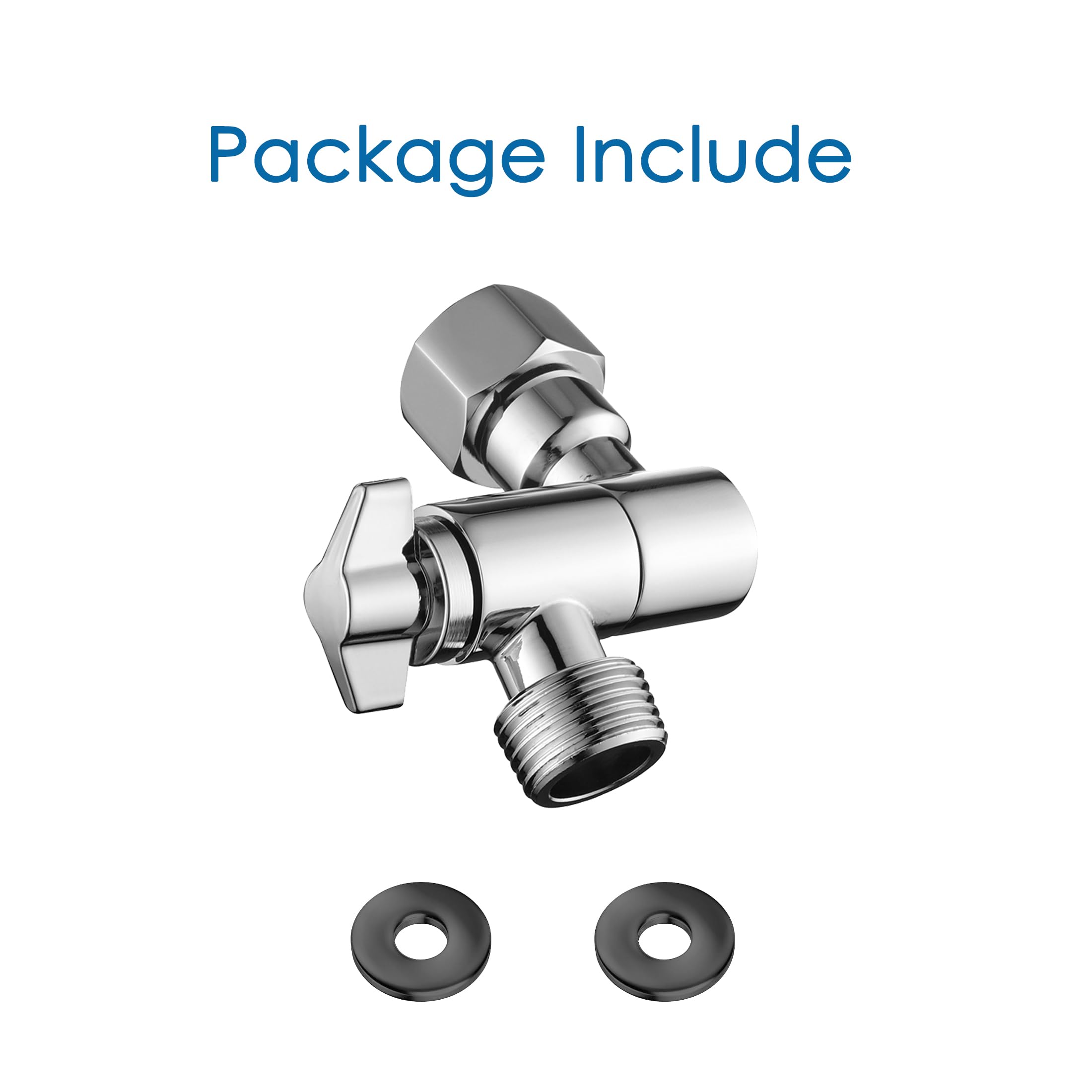 Senhozi Adjustable Shower Head Extension Adapter - Chrome Finish Shower Arm Elbow for Fixed & Rain Shower Heads - SE002CP - Perfect for Bathroom Renovation & Spa-Like Shower Experience