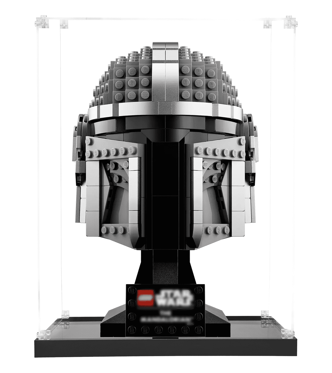 LEGO The Mandalorian Helmet 75328 Display Case - Clear Acrylic Showcase for Collectible LEGO Star Wars Sets | Perfect for Home Decoration, Office Display & Gift Giving