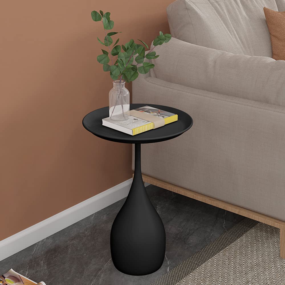 Modern Round Metal Side Table - 15.7