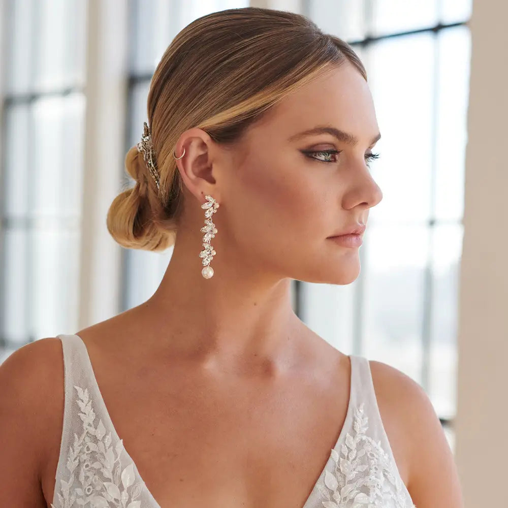 Elegant Bridal Earrings for Wedding | E2348 | Perfect for Brides, Bridesmaids, and Formal Occasions