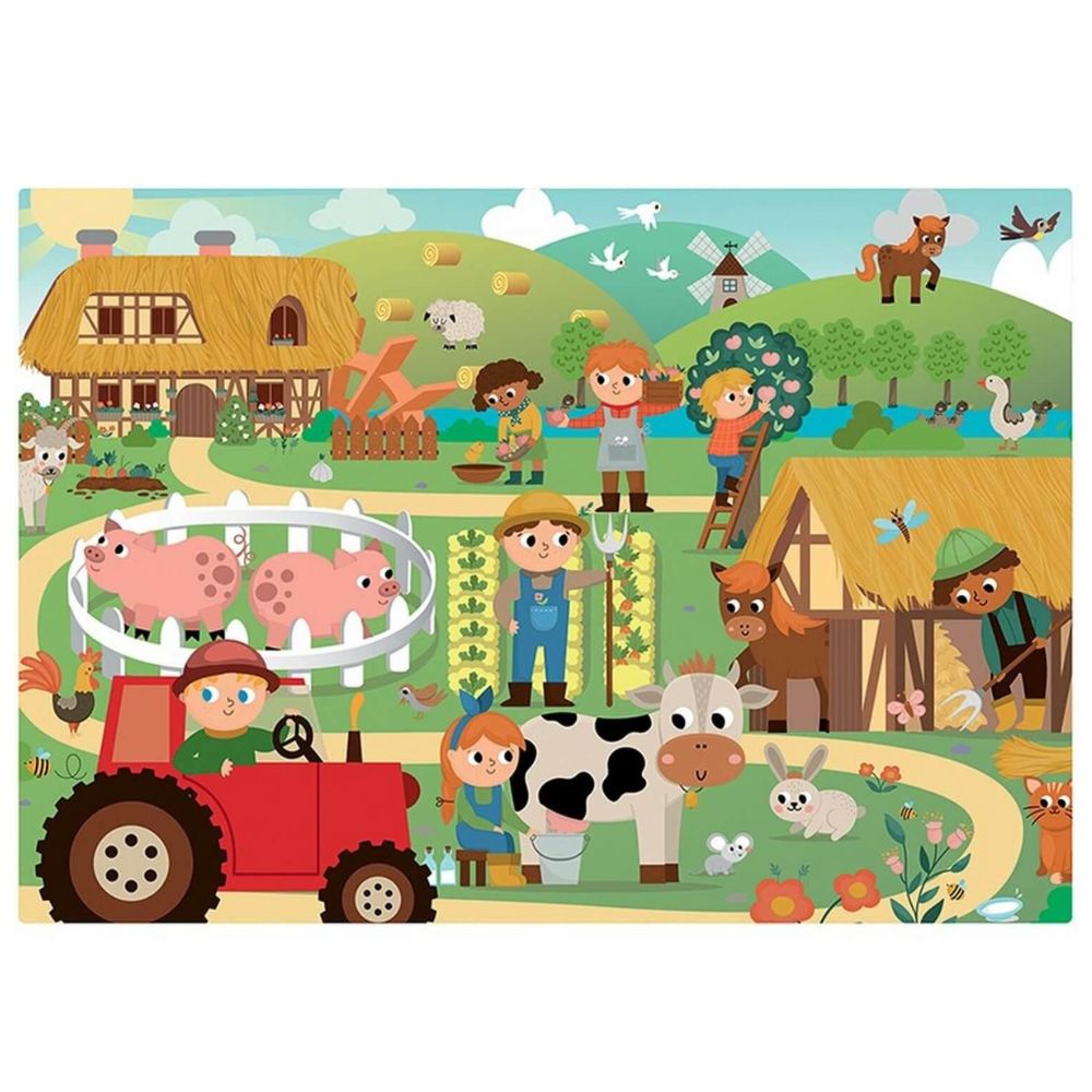 Calypto Jigsaw Puzzle - Farm and Town Set (2 x 24 Pieces) - Fun Educational Toy for Kids & Family Game Night