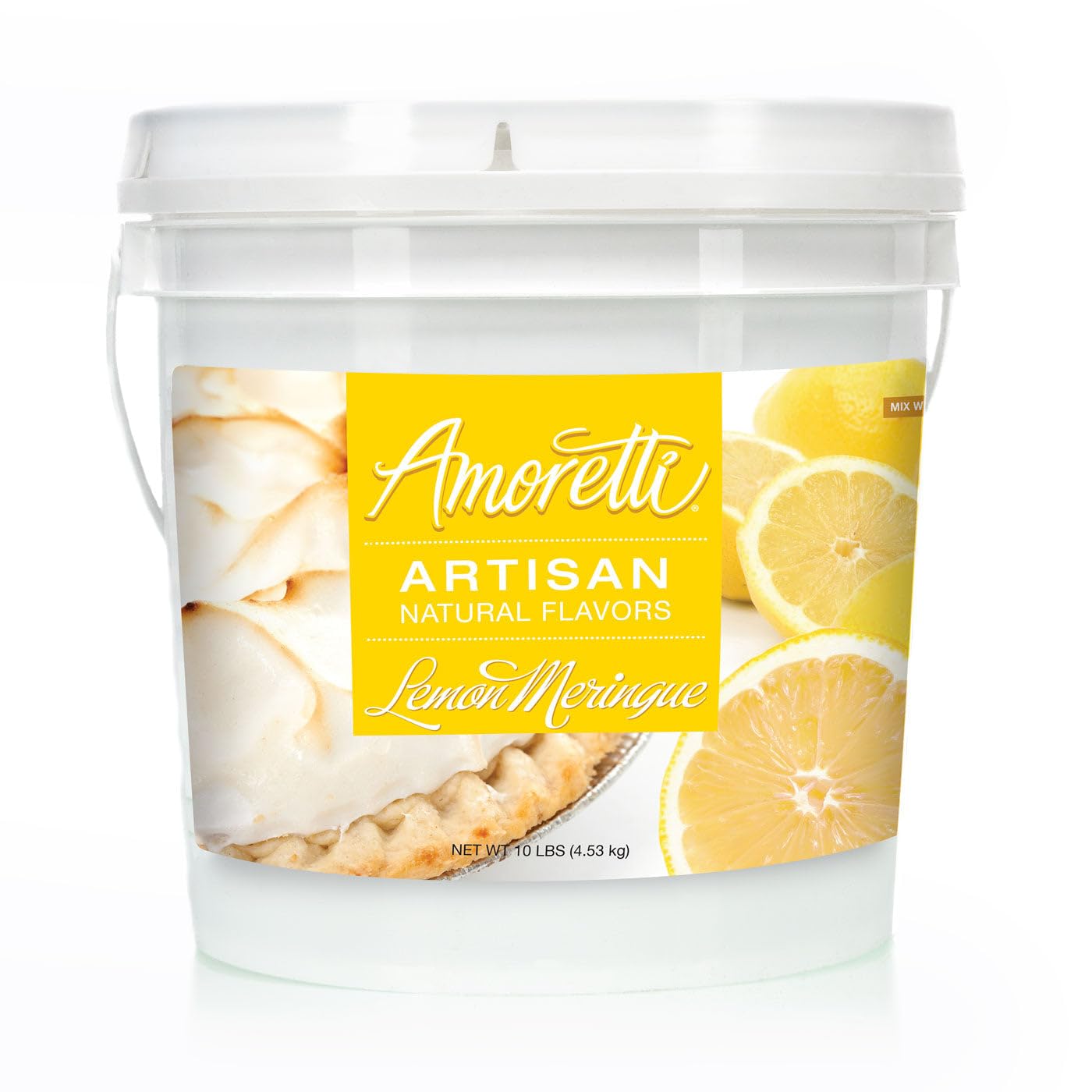 Amoretti Natural Lemon Meringue Artisan Flavor Paste - 10 lb Bulk for Baking, Cooking & Brewing | Gluten Free, Preservative Free, No Artificial Sweeteners | Perfect for Pastries, Ice Cream, Cocktails & Dessert Recipes