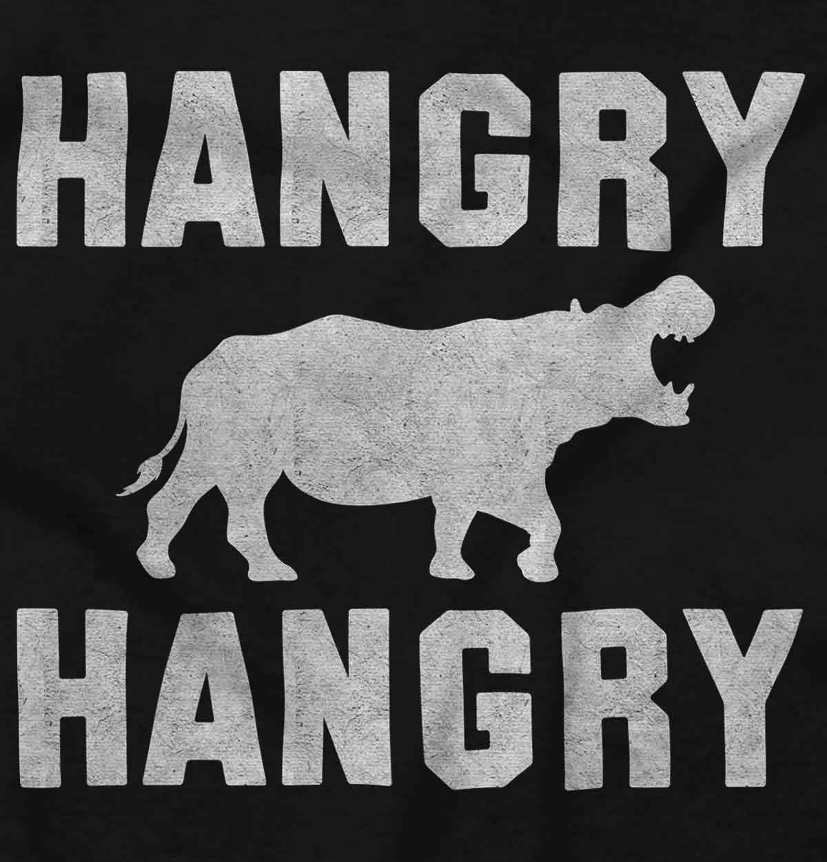 Funny Hungry Hangry Hippos Hoodie Sweatshirt for Women & Men - Cute Graphic Pullover for Casual Wear, Gifts & Hippo Lovers