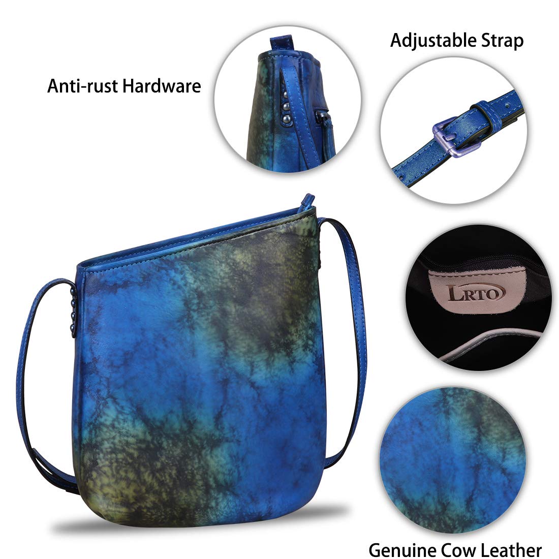 Genuine Leather Crossbody Bags for Women - Handmade Retro Satchel Purse Small Designer Shoulder Bag | Perfect for Work, Travel & Everyday Use