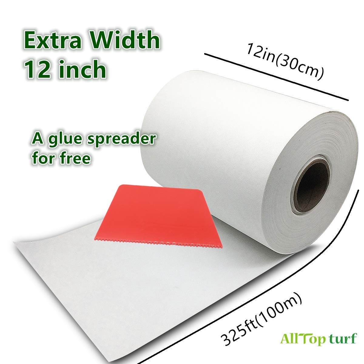 ALLTOP TURF 12in x 325ft (30cm x 100m) Commercial Grade Heavy Duty Artificial Grass Seam Tape - No Adhesive (Glue Required) for Sports Fields, Landscaping, Lawn & Putting Greens - Perfect for Professional Turf Installation & Repair