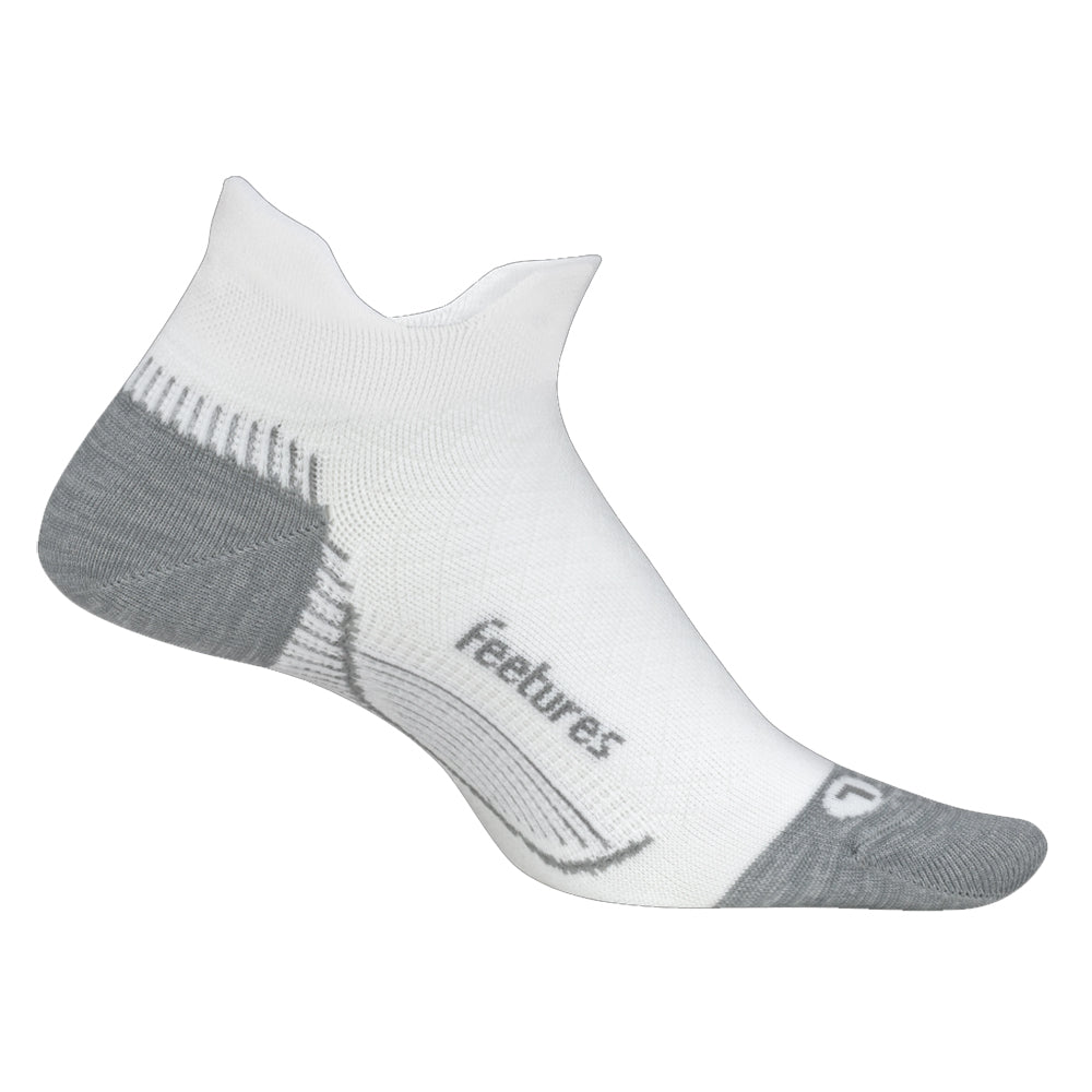 Feetures Plantar Fasciitis Relief Light Cushion White No Show Tab Socks - Comfortable Support Socks for Running, Walking & Everyday Wear