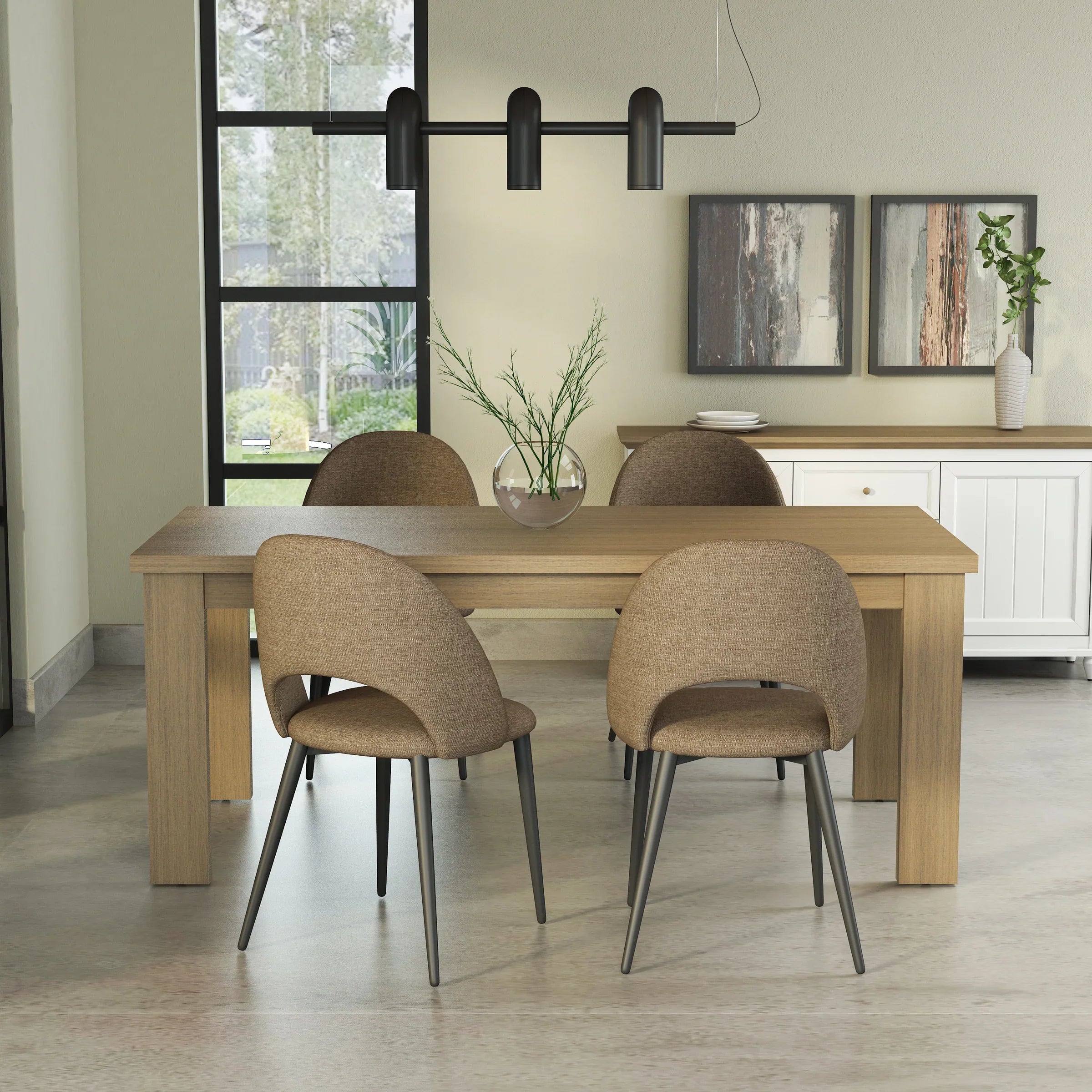 Anderson Teak Brentford Light Brown Dining Table - Solid Teak Wood Outdoor Patio Furniture for Garden, Deck, Poolside & Backyard Dining
