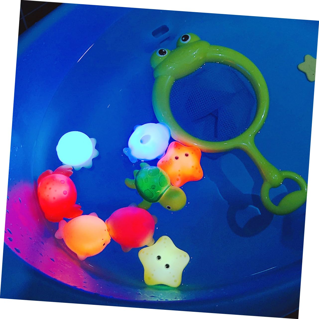 HEMOTON 4-Piece Fishing Net Toy Set for Kids - Bath Tub, Swimming Pool & Shower Water Play - Durable Mesh Nets for Catching Fish, Bath Toys & Pool Games | Perfect for Outdoor Beach, Backyard Pool & Indoor Bathtime Fun