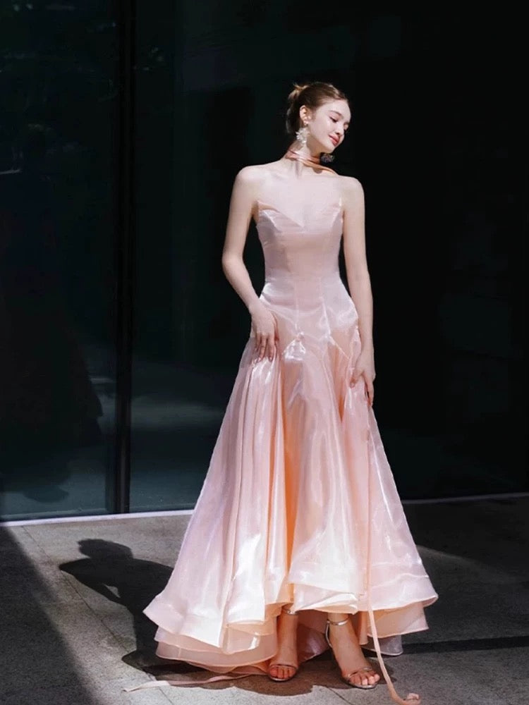 Elegant A-Line Pink Prom Dress for Women - Formal Evening Gown J6496 | Perfect for Homecoming, Prom Night, and Special Occasions