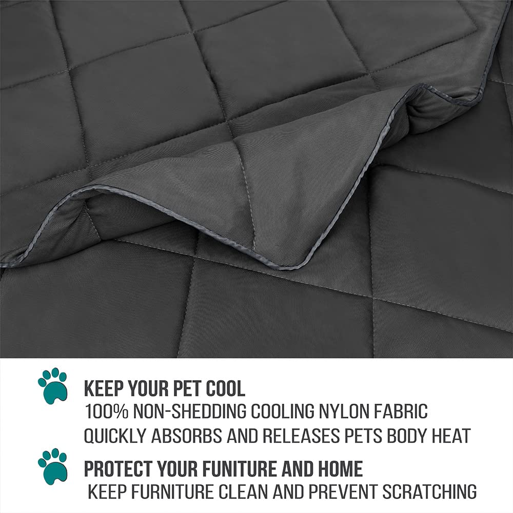 PetAmi Cooling Dog Blanket - Reversible Fuzzy Pet Throw for Dogs & Cats - Sofa Protector for Home Comfort