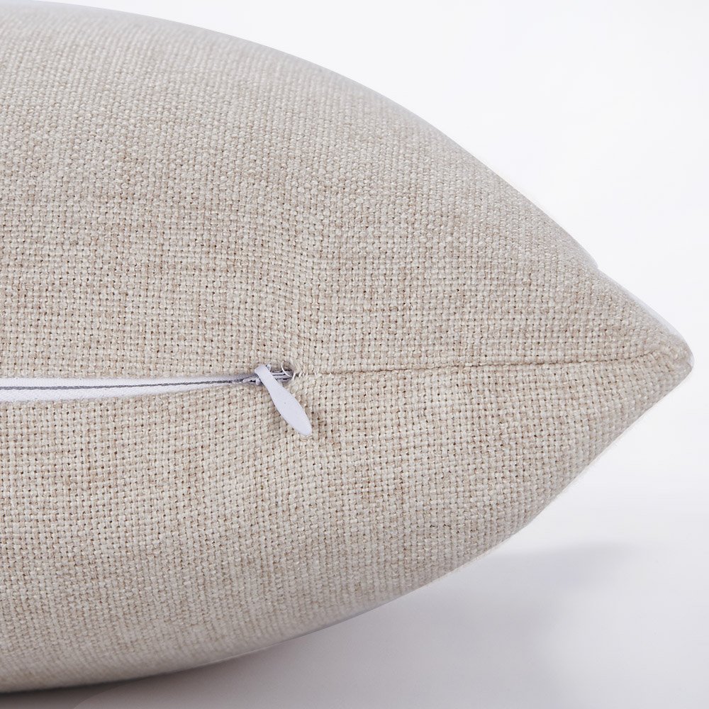 Cloud Forest Lumbar Pillow Covers 14x24 Inches - 100% Cotton Linen Rectangle Decorative Cushion Covers for Sofa, Bed, Living Room - Farmhouse Style Home Decor for Cozy Relaxation