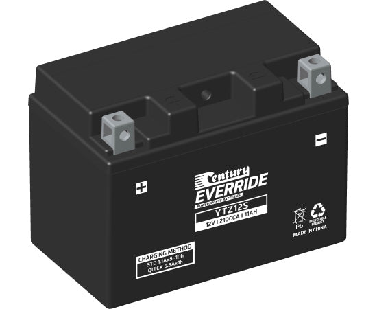 Century Motorbike Battery 12V 11Ah YTZ12S FA - High Performance Motorcycle Battery for Honda, Yamaha, Suzuki - Perfect for Long Rides, Commuting & Adventure Touring