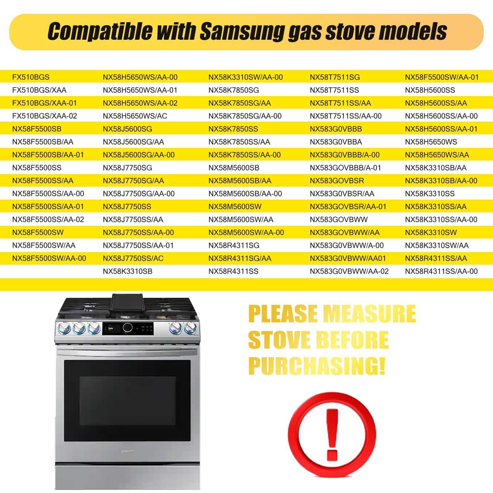 Reusable Non-Stick Stove Top Covers for Samsung Gas Burners - Stove & Oven Protector Liners | Perfect for Kitchen Safety & Easy Cleaning