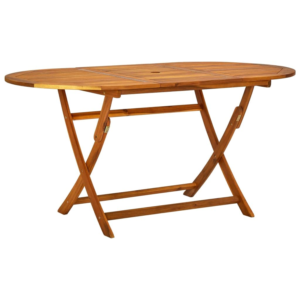 7-Piece Solid Acacia Wood Patio Dining Set - Rustic Folding Outdoor Furniture for Garden, Backyard, Deck & Porch - Weather Resistant & Easy to Assemble - Perfect for Outdoor Entertaining & Relaxation