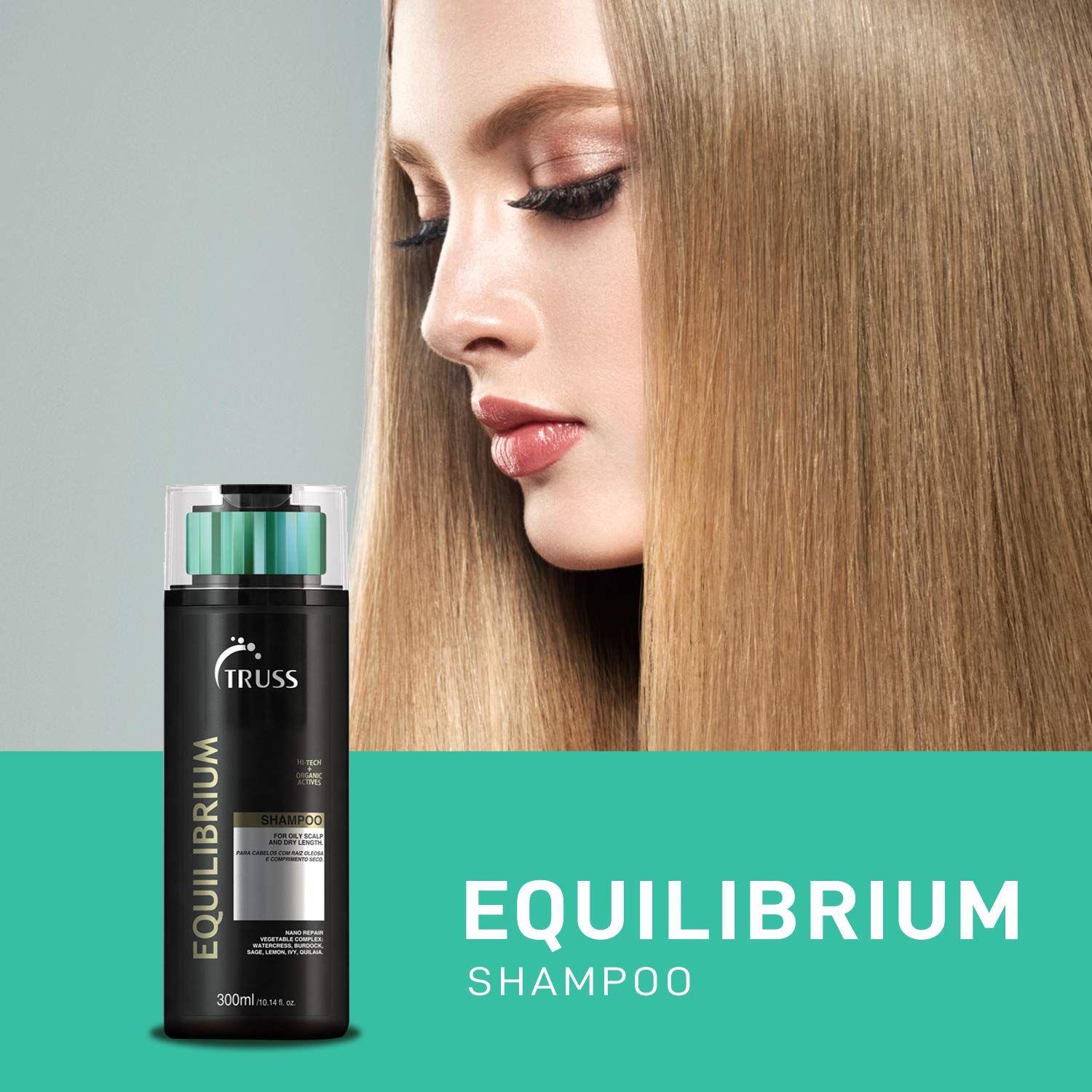 TRUSS Equilibrium Shampoo and Conditioner Set with Hair Mask - Sulfate Free, Paraben Free Hair Care for Damaged Hair - Deep Hydration & Repair for Dry, Frizzy Hair - Perfect for Salon Quality Treatment at Home