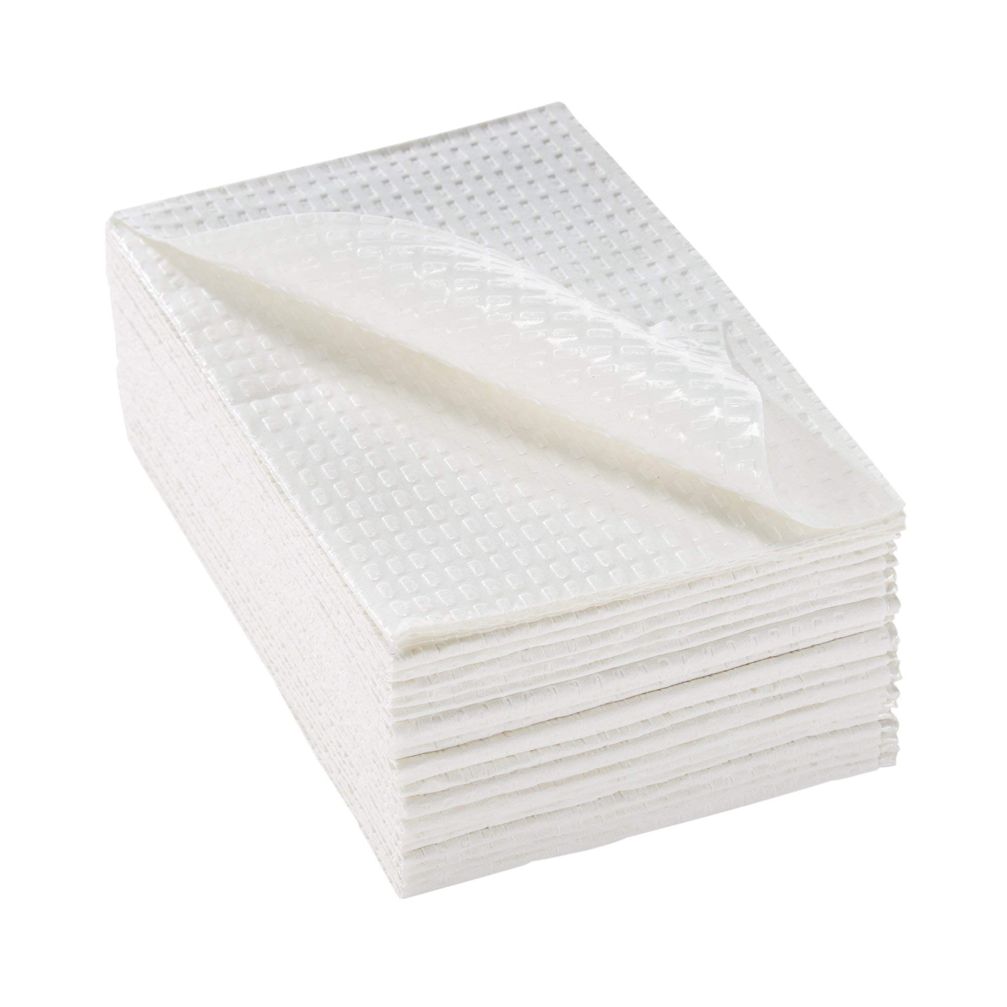 McKesson Disposable Dental Bib Towels [500 Pack] - 13 x 18 Inch 3-Ply Poly Back Waffle Embossed White - Ideal for Dental Offices, Nail Salons, Tattoo Parlors & Medical Clinics