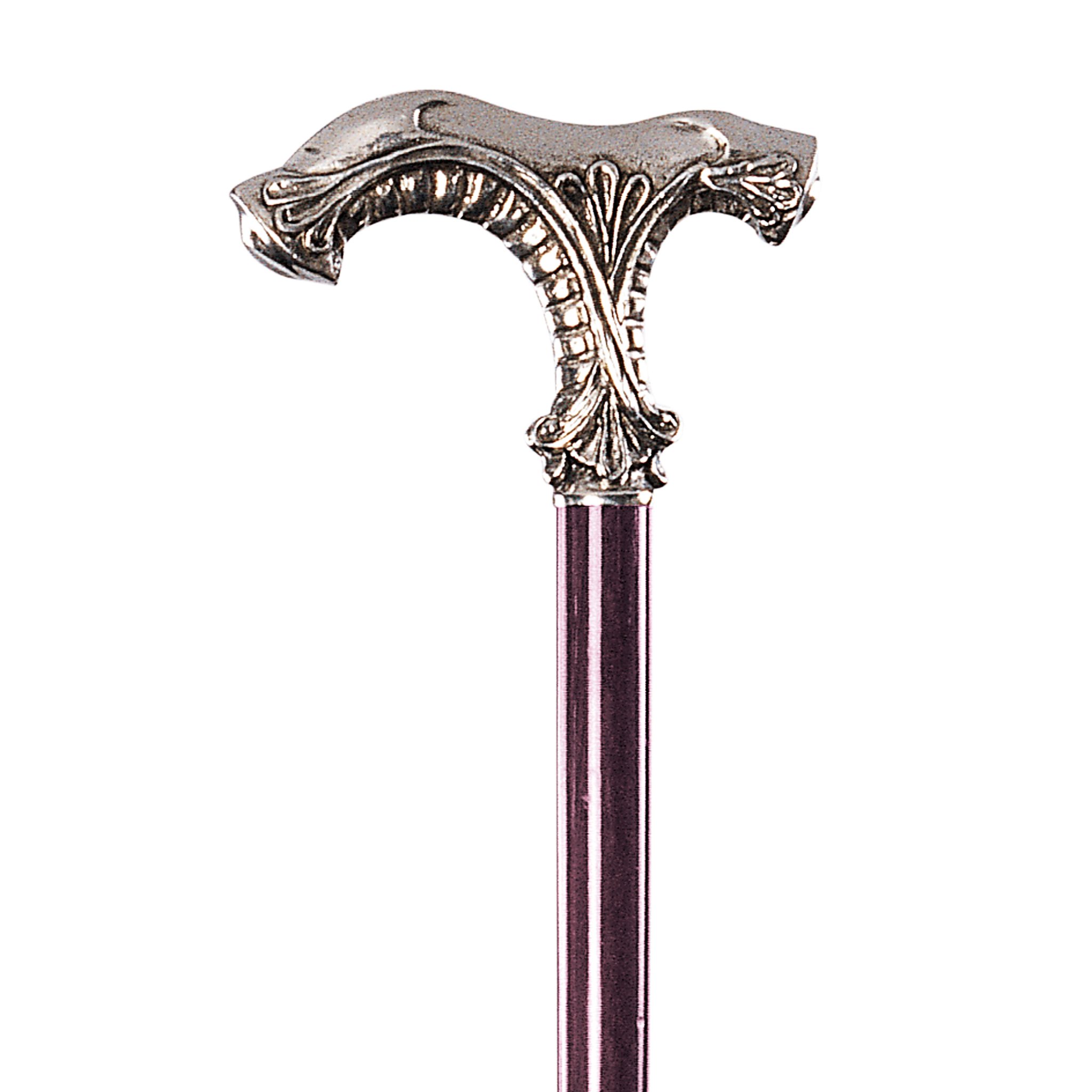 Design Toscano Pewter Walking Cane - Elegant Handcrafted Walking Stick for Men & Women - Perfect for Hiking, Fashion Accessory, or Collector's Item