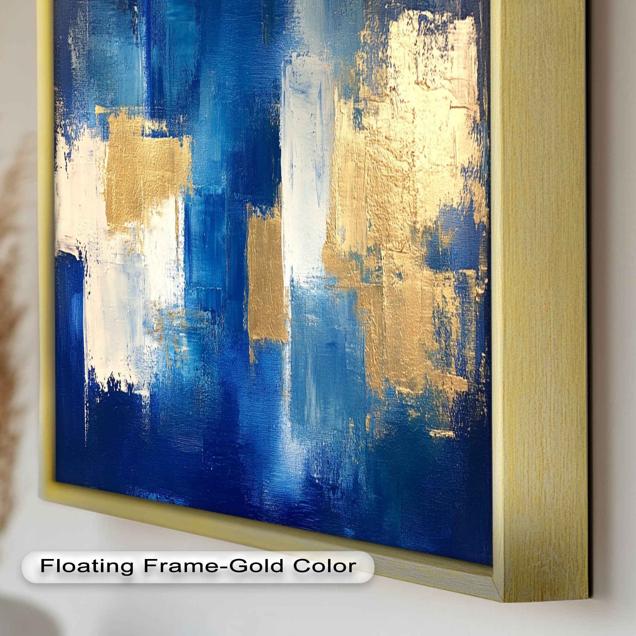 Blue Harmony Abstract Oil Painting - Modern Wall Art for Living Room, Bedroom & Office Decor | Handmade Canvas Artwork