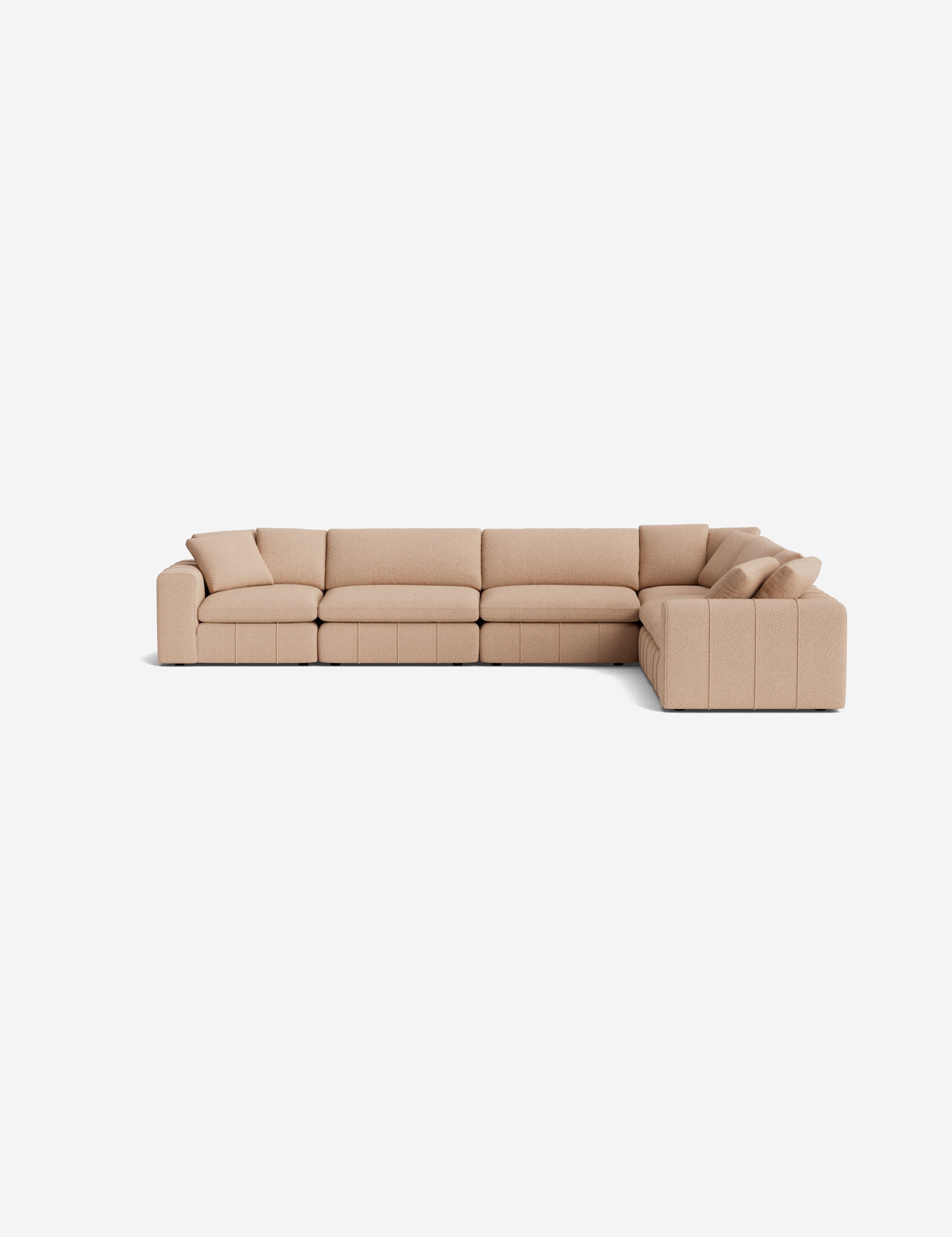 Capella Modular Corner Sectional Sofa - Modern L-Shaped Couch for Living Room, Home Theater & Lounge Areas | Customizable Comfortable Furniture