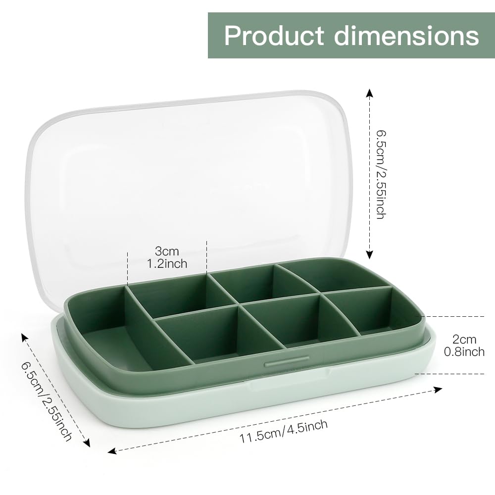 Portable Weekly Pill Organizer - Large Capacity Morning & Evening Pill Box with Storage for Vitamins, Medications - Perfect for Travel, Home, and Daily Use