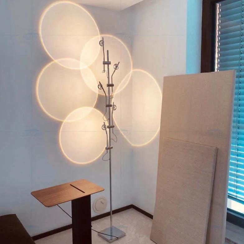 Modern Slim Floor Lamp with Decorative Shadow Effect - Perfect for Living Room, Bedroom, and Office Lighting