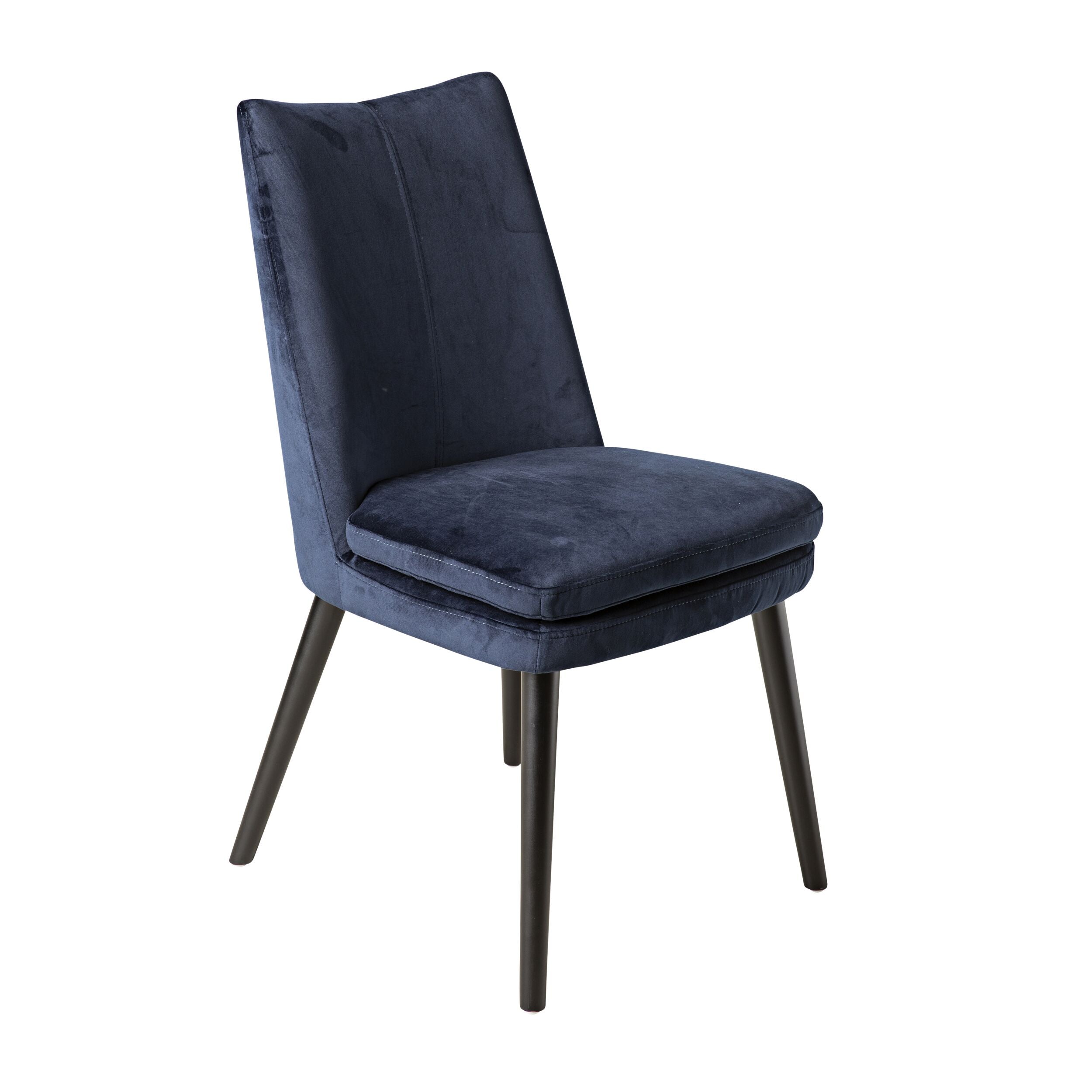 Luxury Aura Velvet Dining Chair - Indigo Blue Upholstered Seat for Modern Home, Restaurant & Office Decor - Comfortable & Stylish Accent Chair for Dining Room, Kitchen, or Lounge Area
