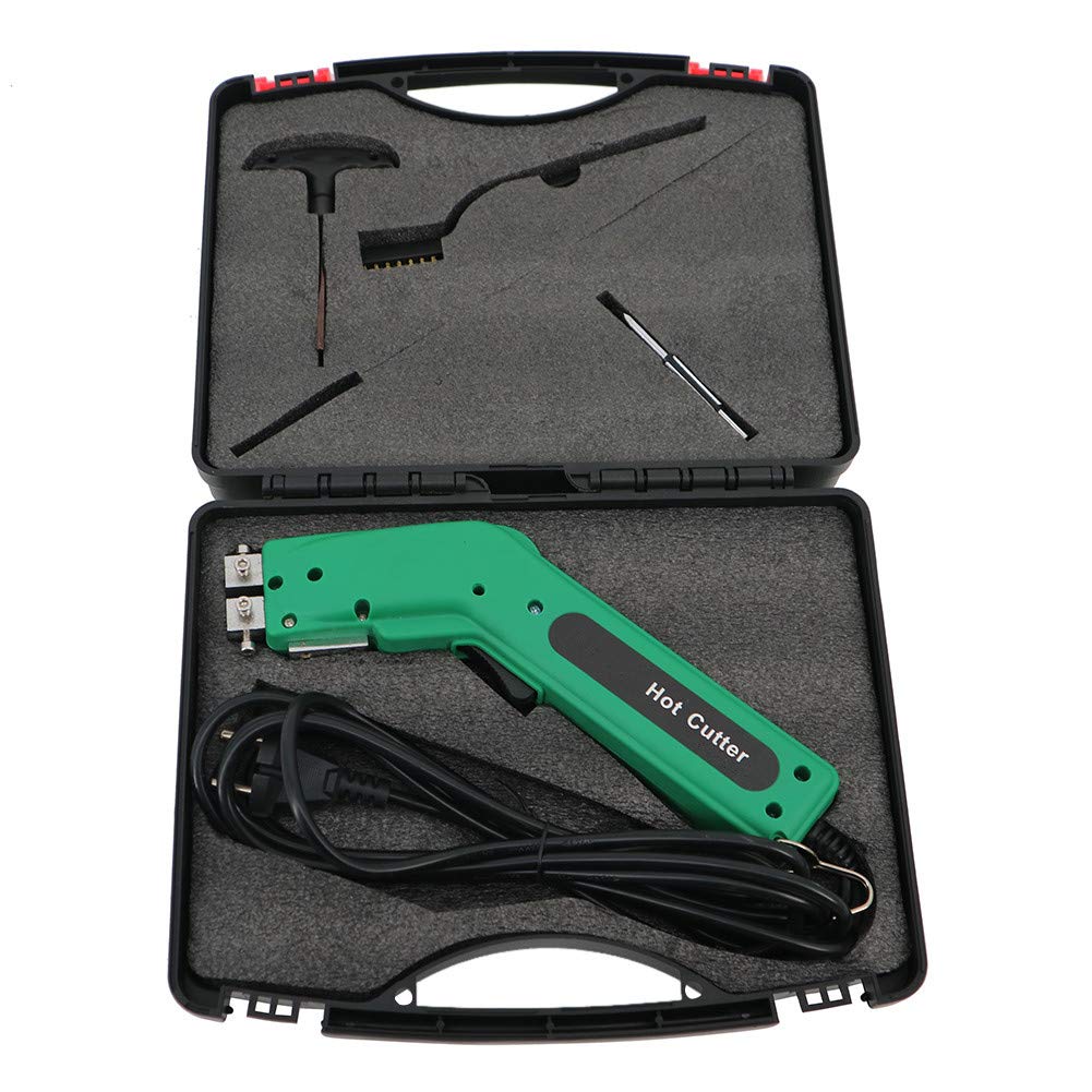 100W Electric Handheld Heating Knife Cutter - Hot Melting Knife for Fabric, Foam, PVC, Nylon Rope Cutting - US Standard R Type Blade - Heats to 400°C in 6 Seconds (220V) - Perfect for DIY Crafts, Upholstery, and Industrial Material Cutting