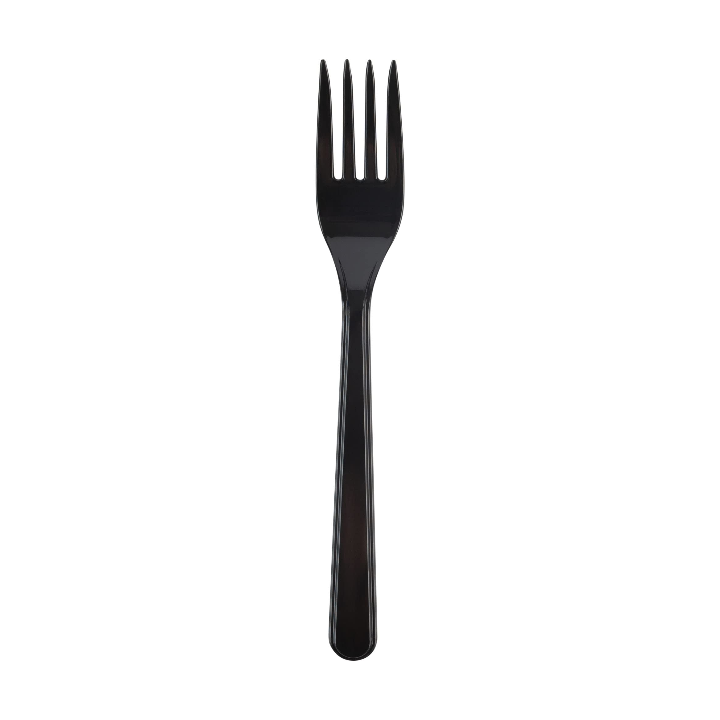 PlasticPro 200-Pack Heavy Duty Black Disposable Plastic Forks - Premium Plastic Cutlery Set for Parties, BBQs, Picnics & Catering Events