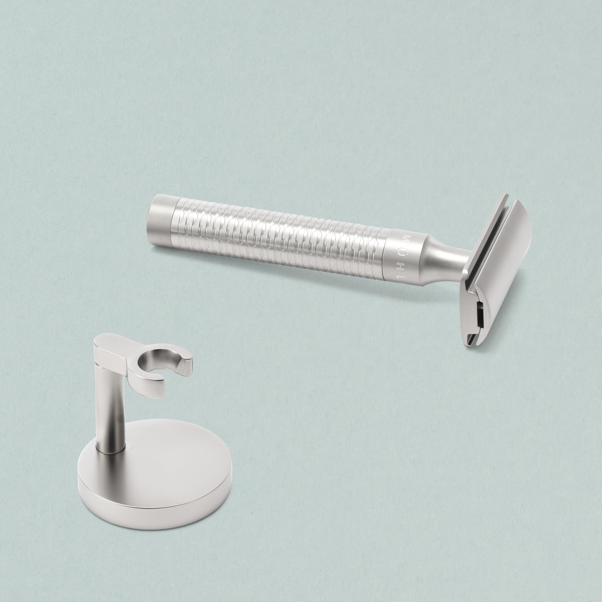 MÜHLE Single Holder for Classic Safety Razors - Chrome Shaving Stand for Rocca & Companion Razors | Durable & Stylish Bathroom Organizer for Wet Shaving Enthusiasts