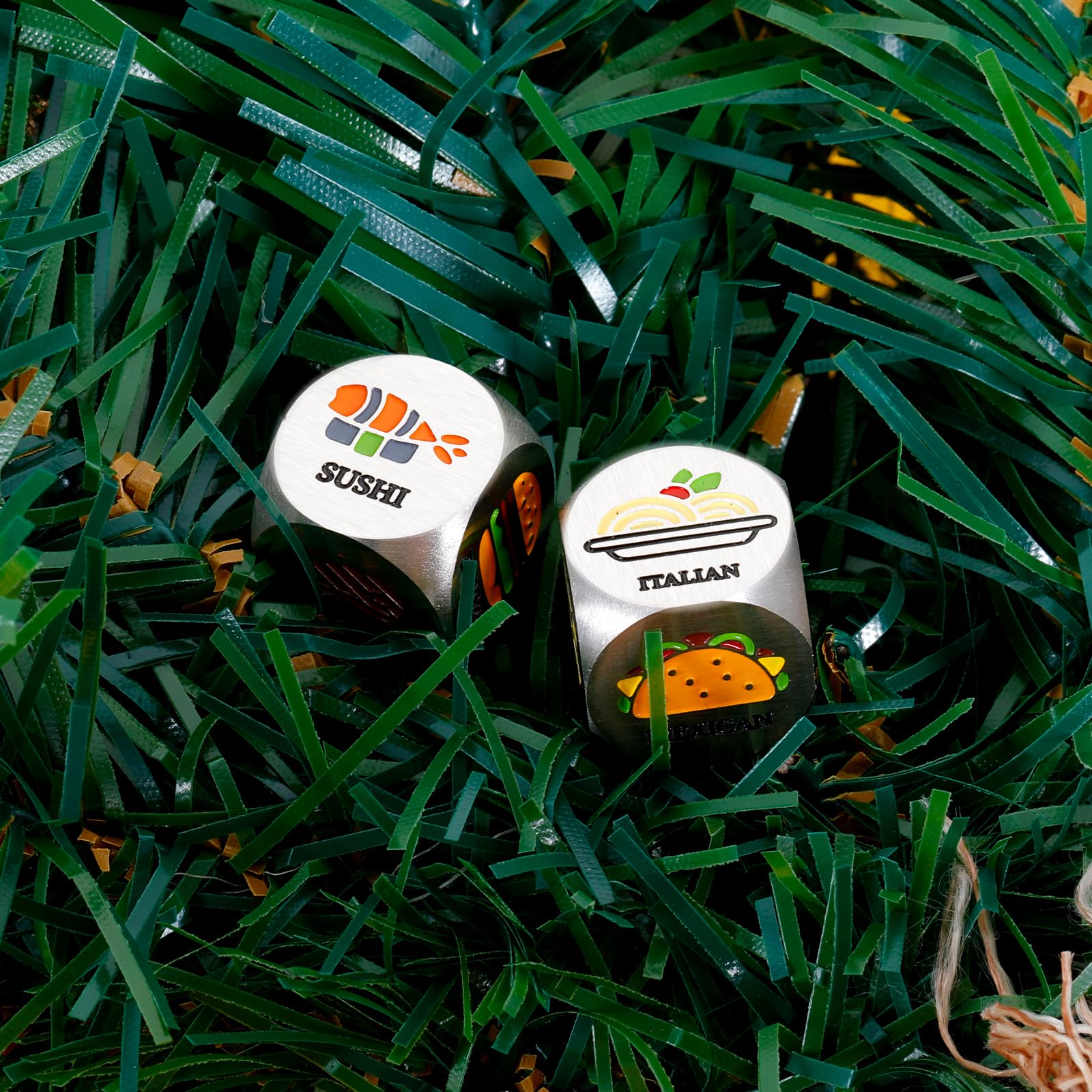 Valentine's Day Gifts for Couples - 2PCS Romantic Food Dice Game for Date Night, Anniversary, Engagement - Fun Stocking Stuffers for Christmas, Birthday Gifts for Him & Her - Perfect for Foodie Couples & Wedding Celebrations (Ideal for Romantic Dinners, Game Nights & Special Occasions)
