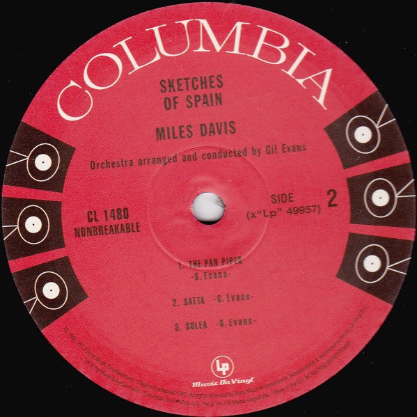 Miles Davis - Sketches of Spain LP Vinyl Record Album (Mono, Reissue, Remastered, 180g) - Mint Condition - Perfect for Jazz Collectors & Vinyl Enthusiasts