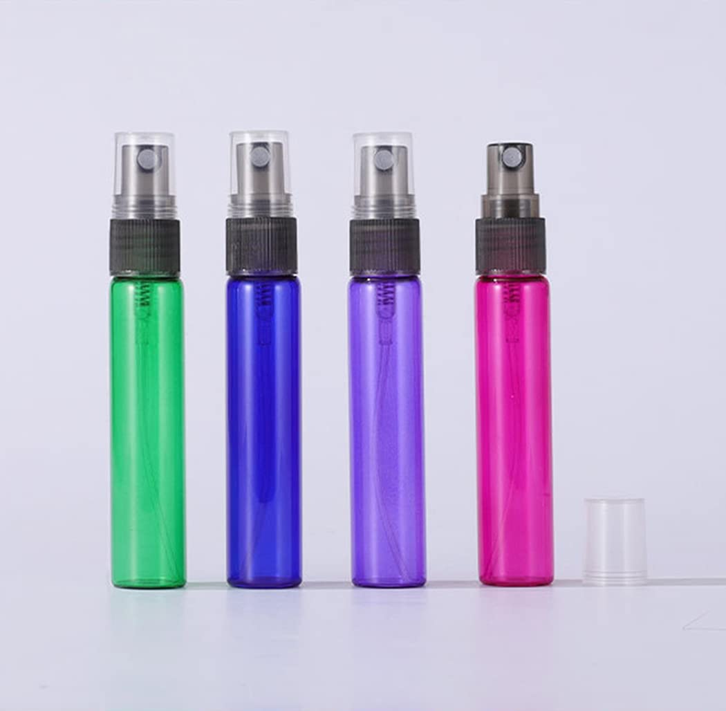 20 Pack 10ML Refillable Travel Perfume Spray Bottles - Portable Empty Atomizer for Hydrating Mist, Essential Oils & Fragrances - Bulk Set (Purple) | Perfect for Gym, Travel, Purse & Home Use