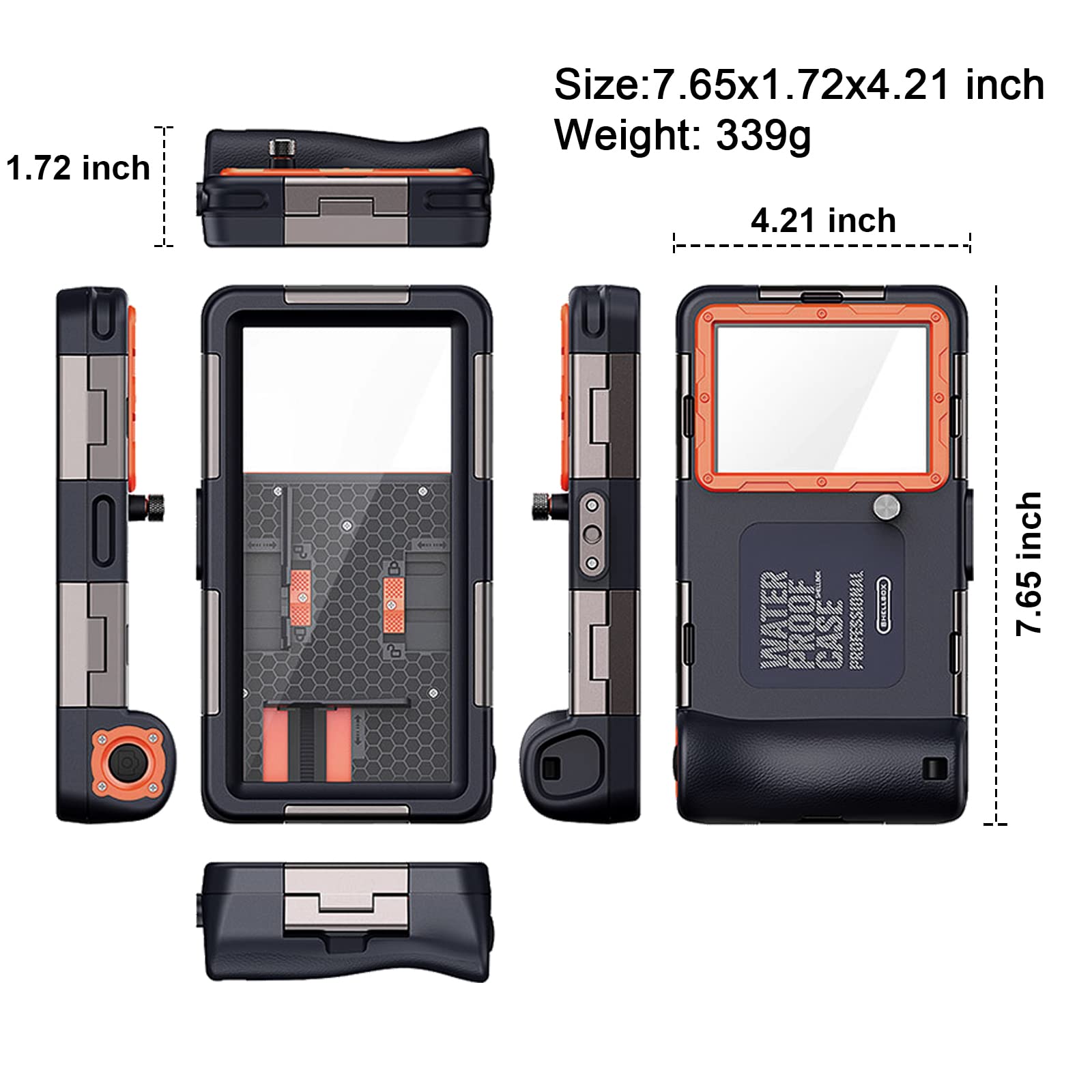 Waterproof Diving Case for iPhone & Samsung - 15M/50FT Underwater Protection for Snorkeling, Swimming & Beach Activities | Compatible with iPhone 15/14/13/12/11 Pro Max/XR/XS/X & Galaxy S24/S23/S22/S21
