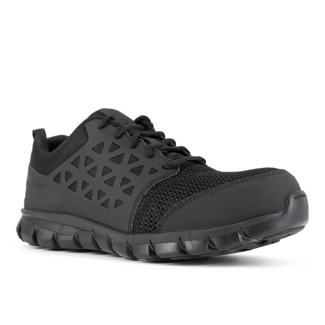 Sublite Cushion Composite Toe SD Athletic Work Shoes for Men - Lightweight Safety Shoes for Construction, Warehouse & Industrial Work - Black