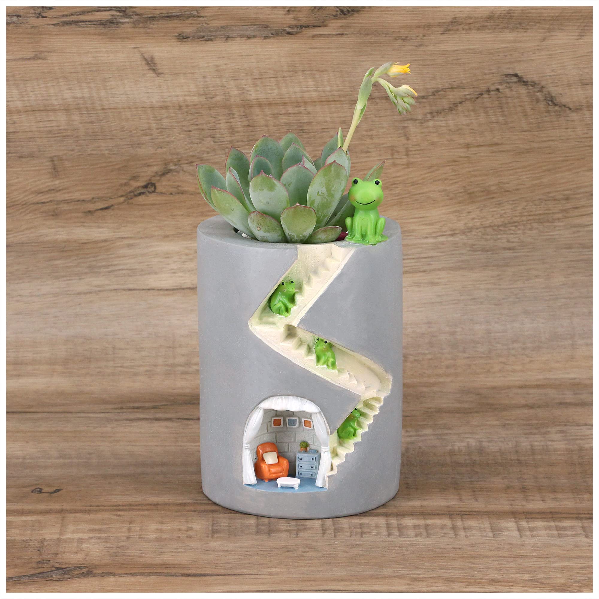 Segreto Creative Resin Flower Pots - Decorative Planters for Succulents, Cactus & Indoor Plants | Home & Garden Decor | Perfect for Living Room, Office & Balcony