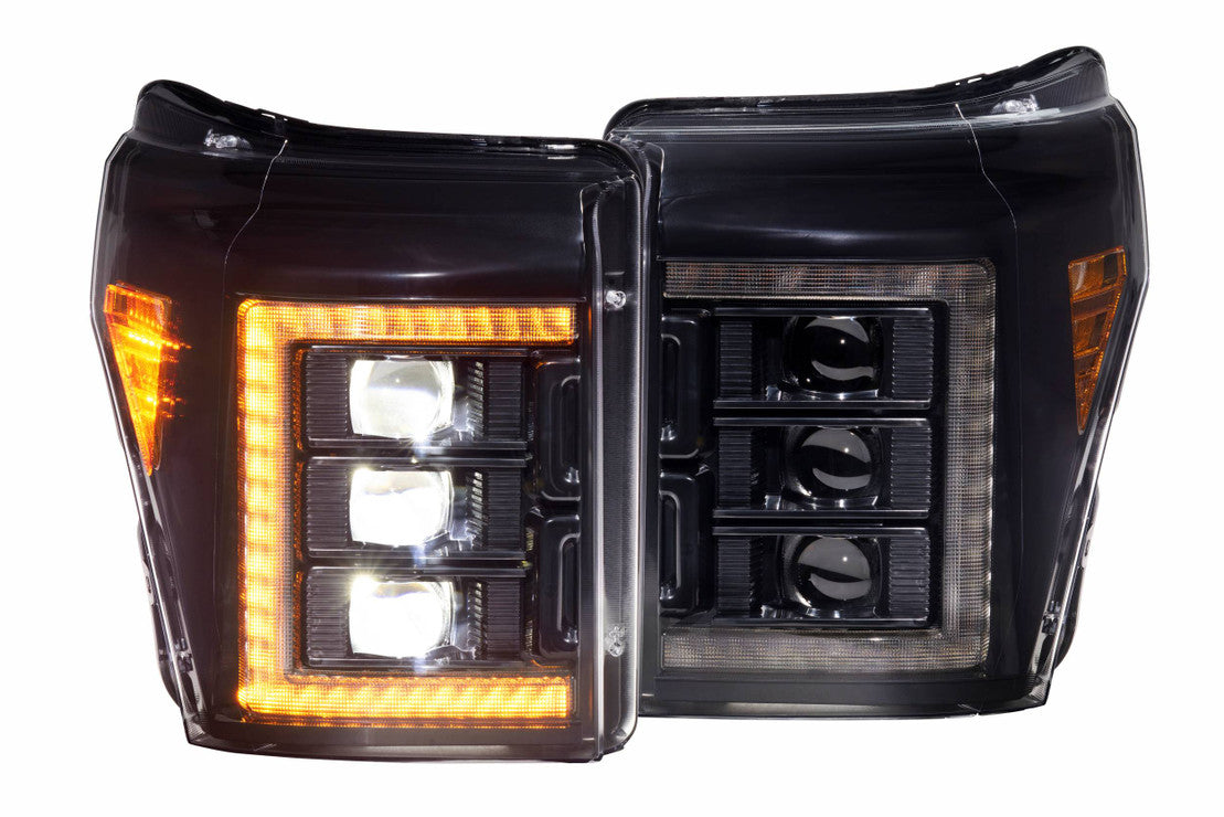2011-2016 Ford Super Duty XB LED Headlights with Amber DRL - High Performance Off-Road Lighting for Trucks & Night Driving