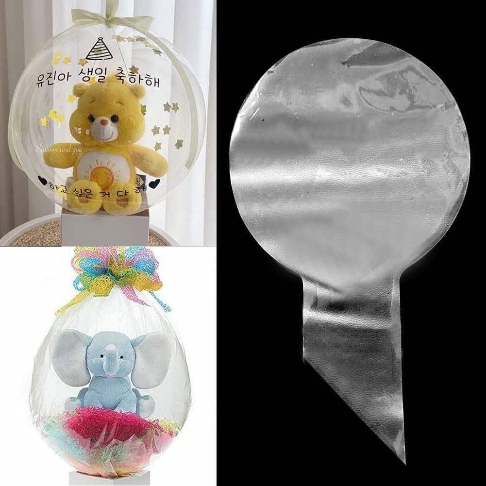 25 Pack Clear BOBO Balloons - 24 Inch Transparent Bubble Balloons for Party Decorations, 3.7 Inch Wide Mouth Design Easy to Stuff with Gifts - Perfect for Weddings, Birthdays & Balloon Stuffing Machines - Great for DIY Party Favors & Event Decorations
