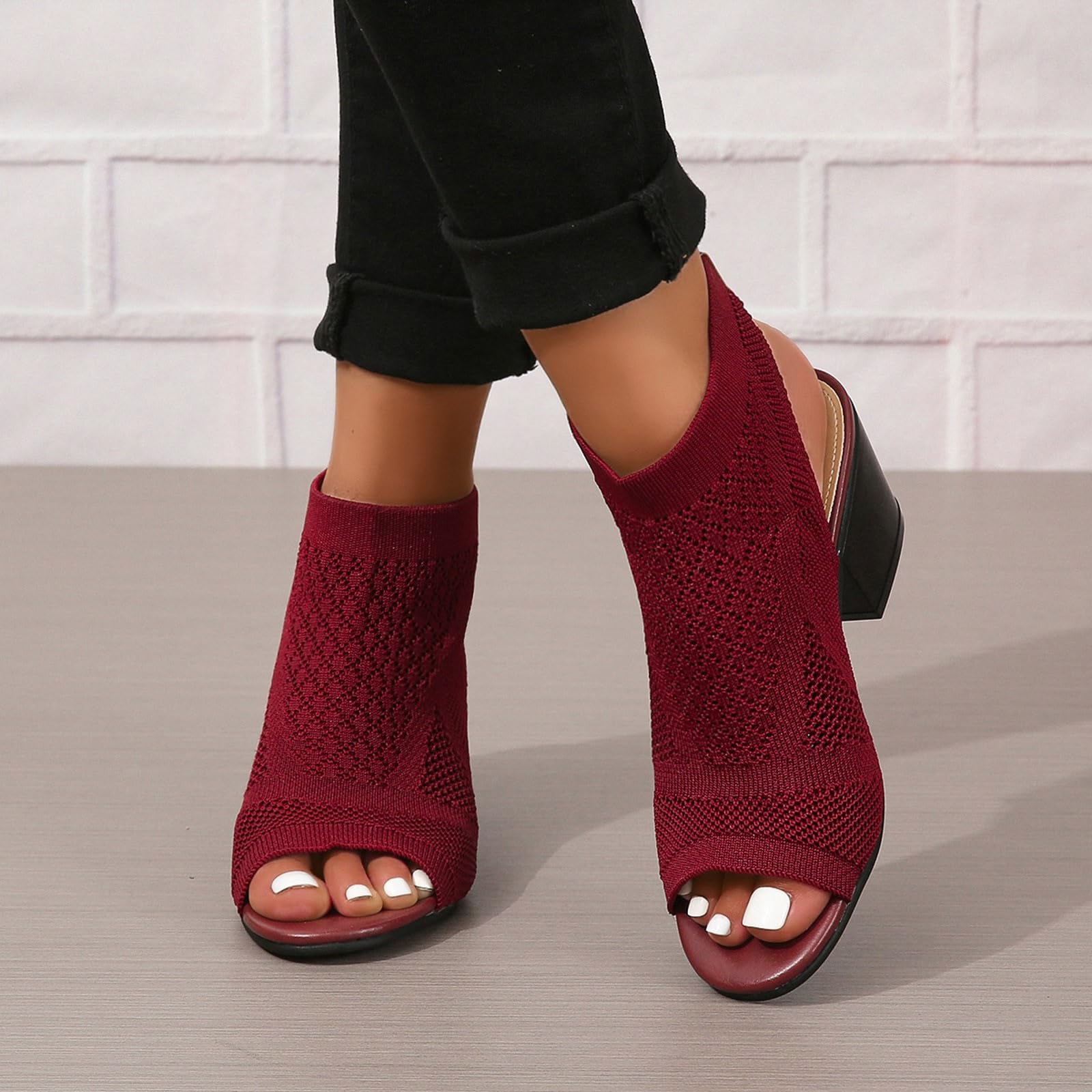 Women's Platform Sandals with Rhinestones - Breathable High Heel Open Toe Fish Mouth Summer Sandals for Women | Perfect for Beach, Party, and Casual Outings