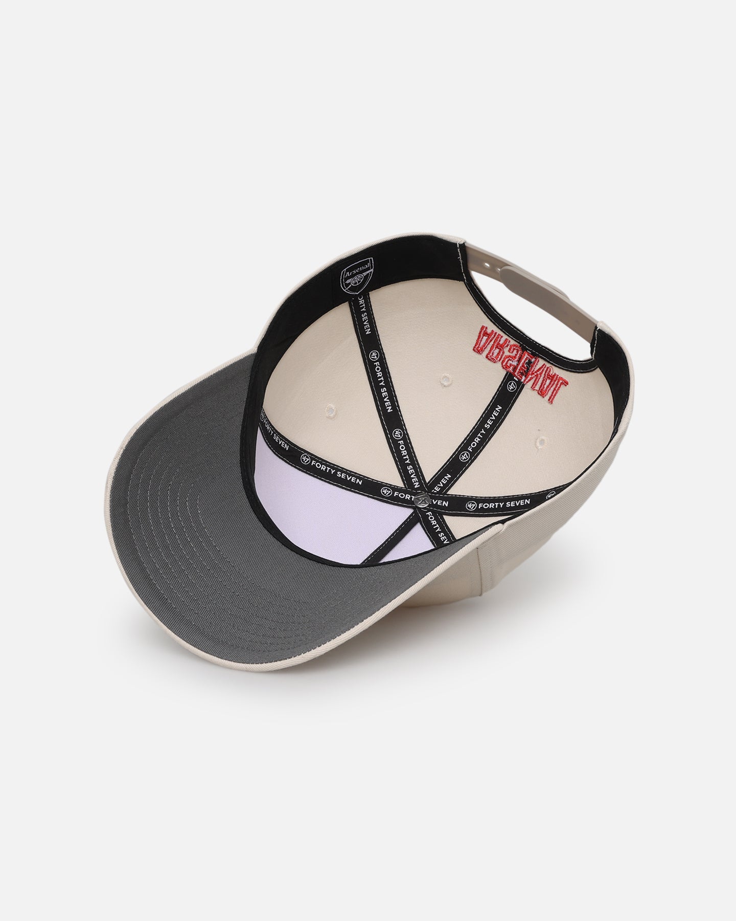 47 Brand Arsenal Red Raised MVP Snapback Sand Storm Hat - Adjustable Baseball Cap for Men & Women - Perfect for Sports Fans, Outdoor Activities and Casual Wear