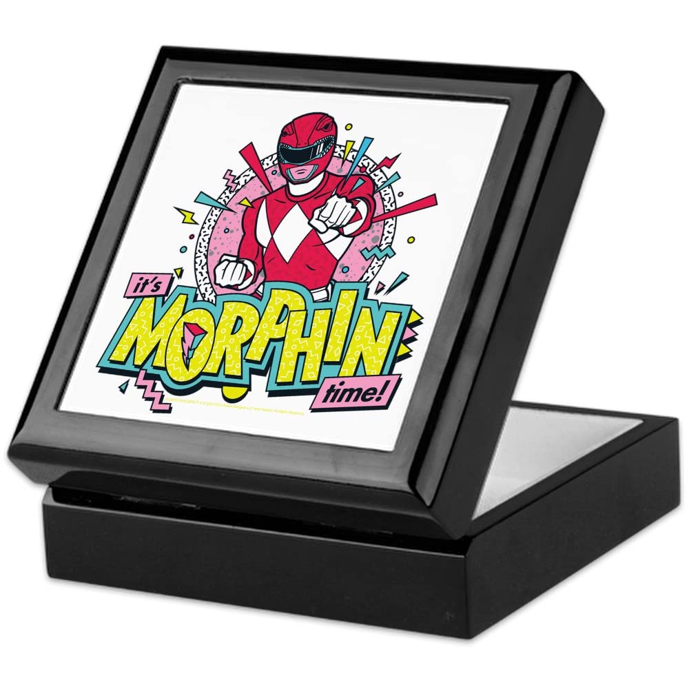 Power Rangers Morphin Time Keepsake Box - Handcrafted Hardwood Jewelry Storage with Velvet Lining | Collectible Gift Box for Jewelry, Rings & Memorabilia | Perfect for Fans, Collectors & Special Occasions