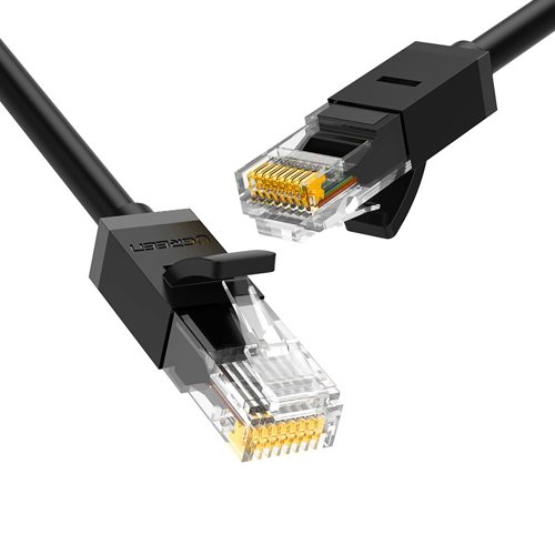 Cat 6 UTP Ethernet Cable Round Black - 2M (20160) & 3M (20161) - High-Speed Internet & Gaming Network Cable for Home, Office & Server Rooms