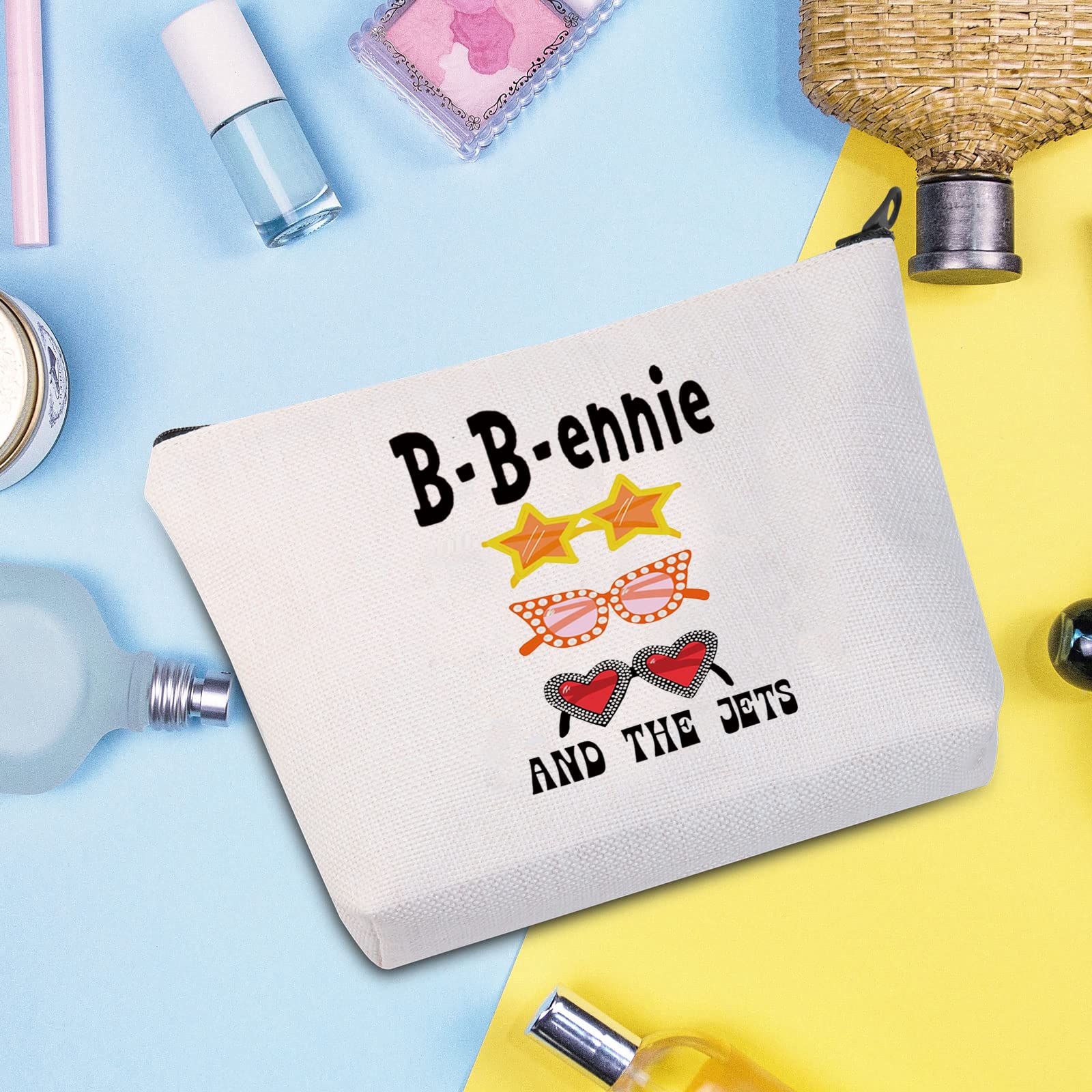John Fans Cosmetic Makeup Bag - Music Inspired Makeup Pouch with Zipper for Women & Girls | Perfect Gift for Music Lovers | Great for Travel, Concerts & Daily Makeup Storage