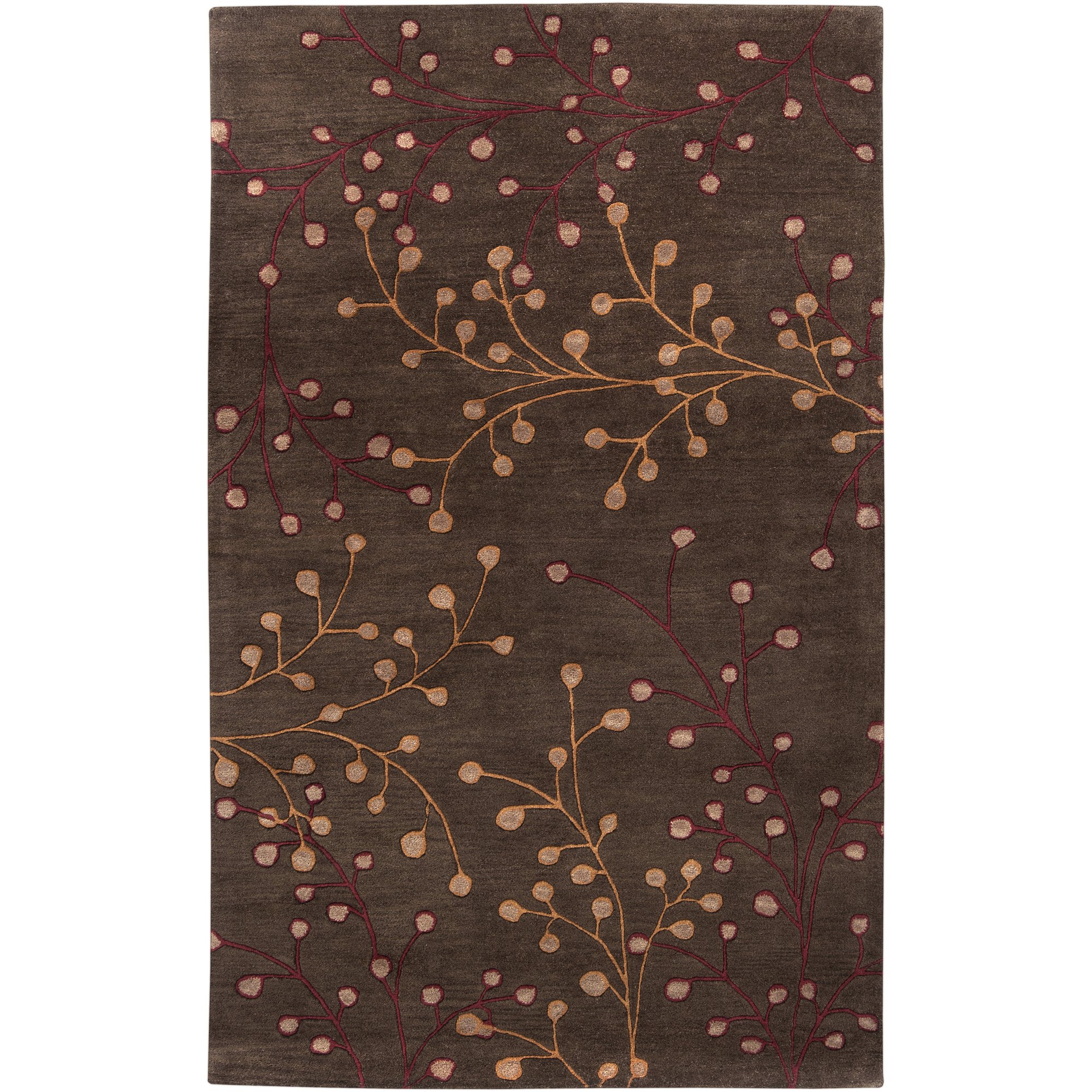 Premium Surya Athena Hand Tufted Transitional Area Rug - 6x9 Feet Chocolate Brown - Perfect for Living Room, Bedroom & Office Decor