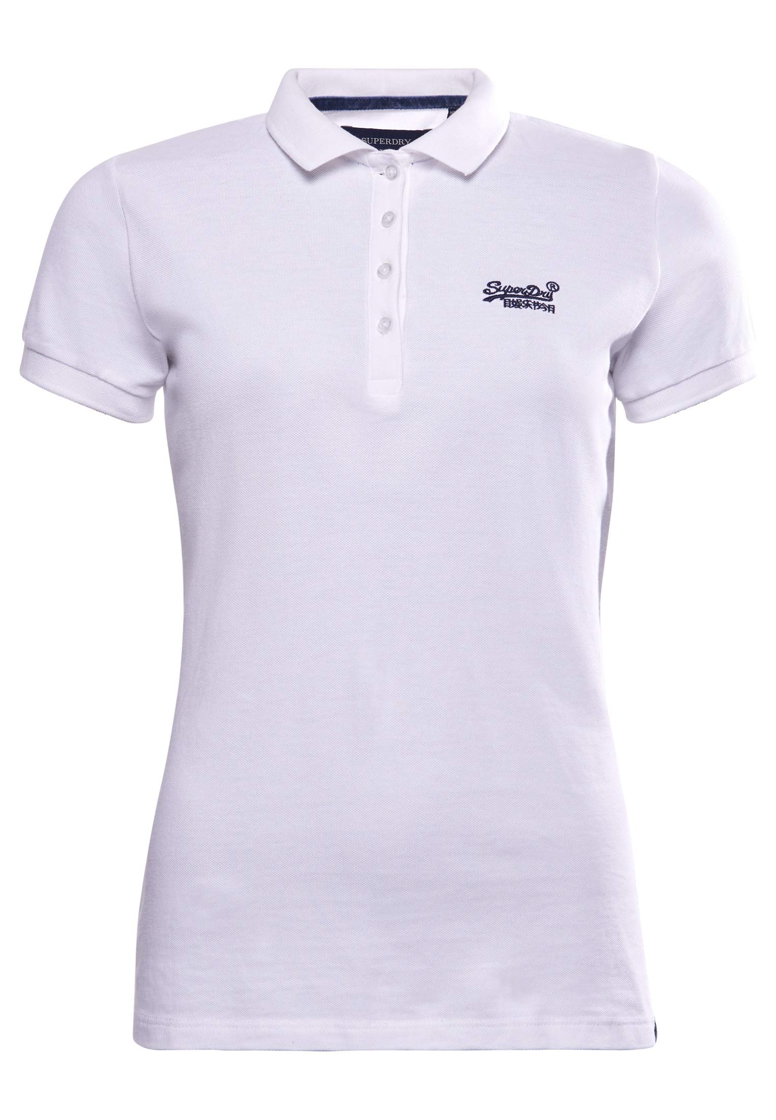 Superdry Men's Organic Cotton Polo Shirt - Breathable Casual Tee for Golf, Work & Everyday Wear | Chalk White