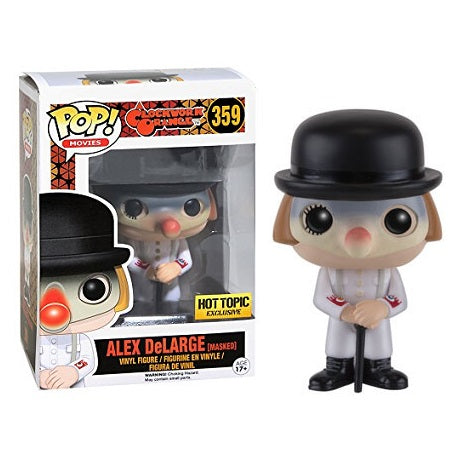 Funko Pop! Clockwork Orange Alex DeLarge Masked Vinyl Figure #359 – Collectible Movie Character for Fans & Home Decor