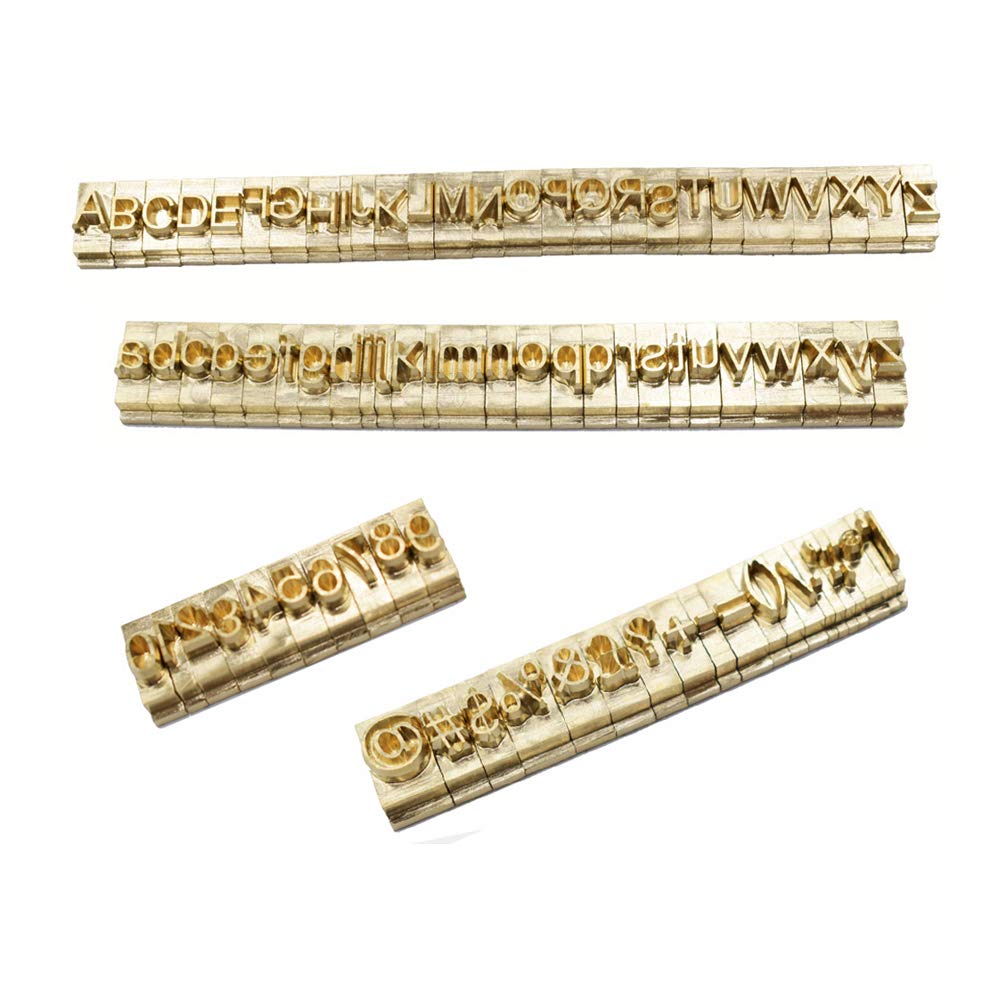 Premium Brass Stamping Die Mold Set - Customizable Letters, Numbers & Symbols for DIY Hot Foil Stamping | Microsoft Elegant Black Style | Perfect for Crafting, Scrapbooking & Leather Embossing